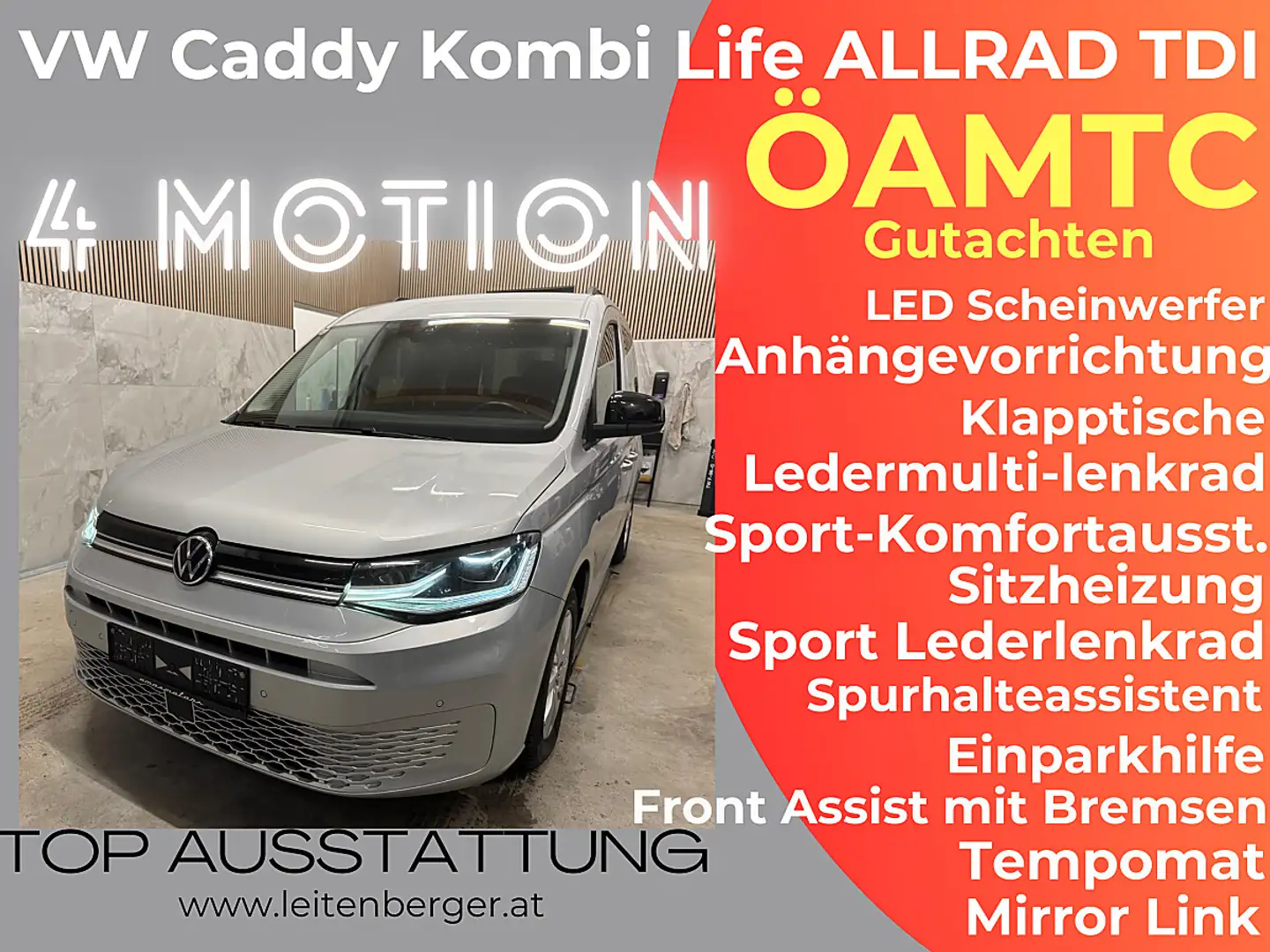 Volkswagen Caddy Life 2,0 TDI 4MOTION Kamera, Anhängekuppl,Ergo ... Silber - 1