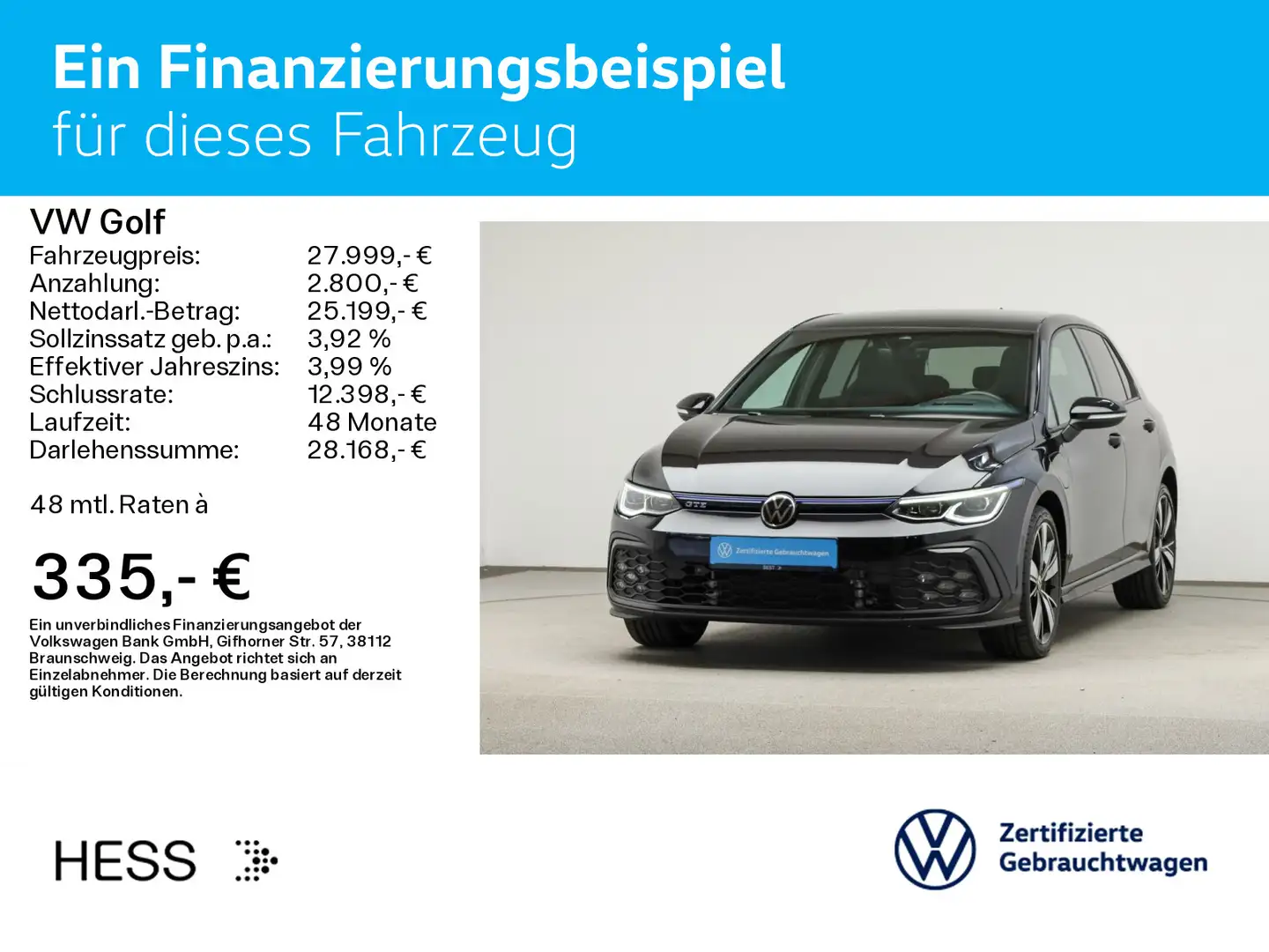 Volkswagen Golf GTE VIII 1.4  DSG GTE*AHK*PANO*IQ.LIGHT*HUD*NAV Czarny - 2