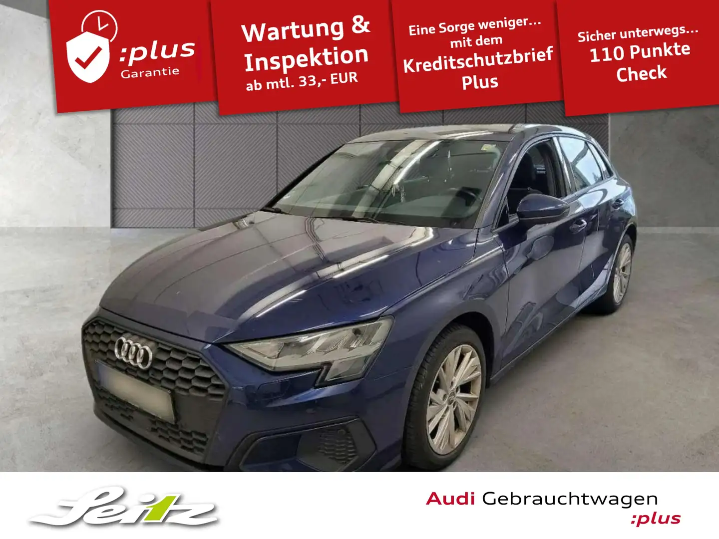 Audi A3 Sportback 35 TFSI *LED*PDC*NAVI*SITZH* Blauw - 1