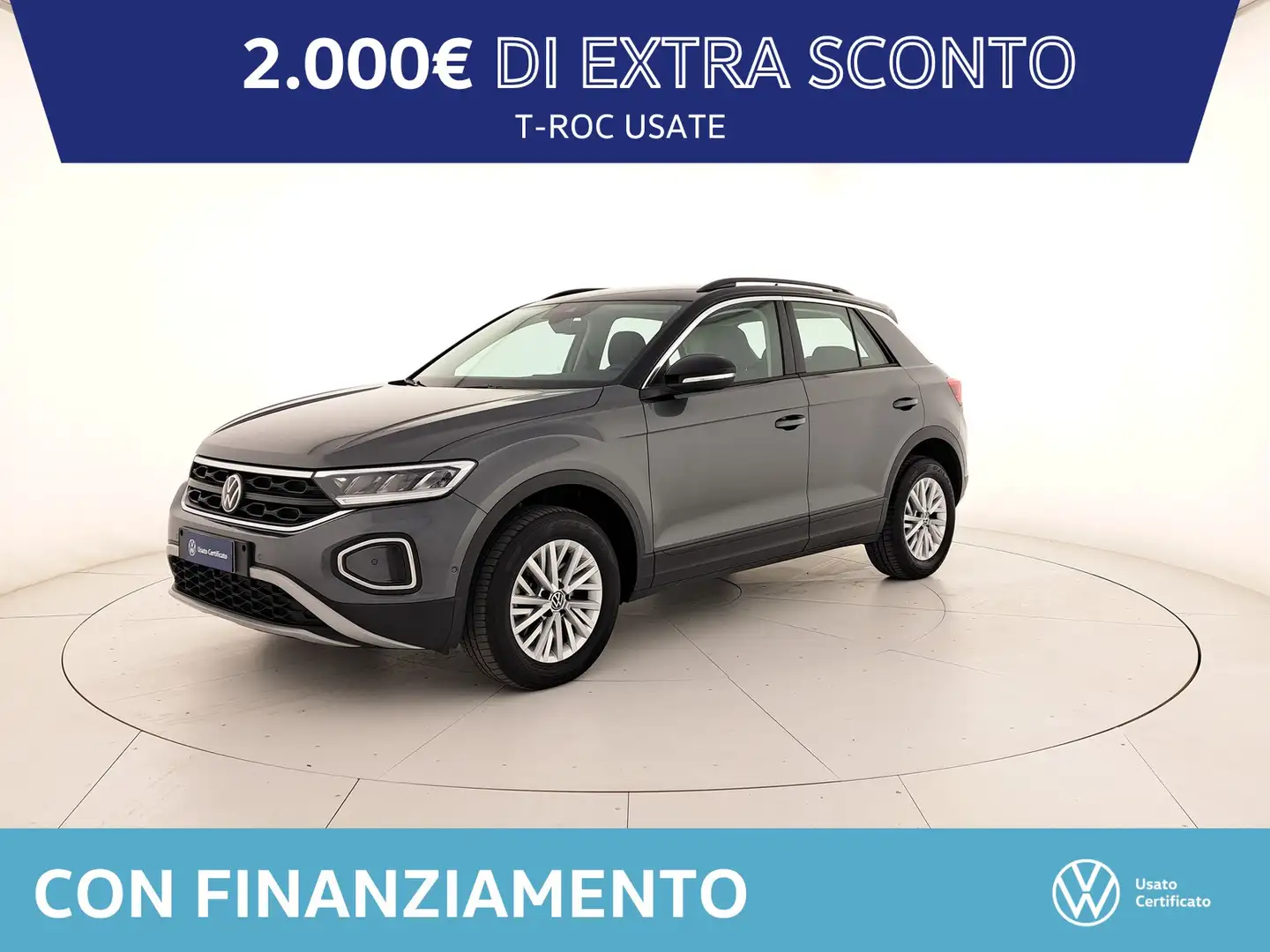 Volkswagen T-Roc 2.0 tdi life 150cv dsg Grigio - 1