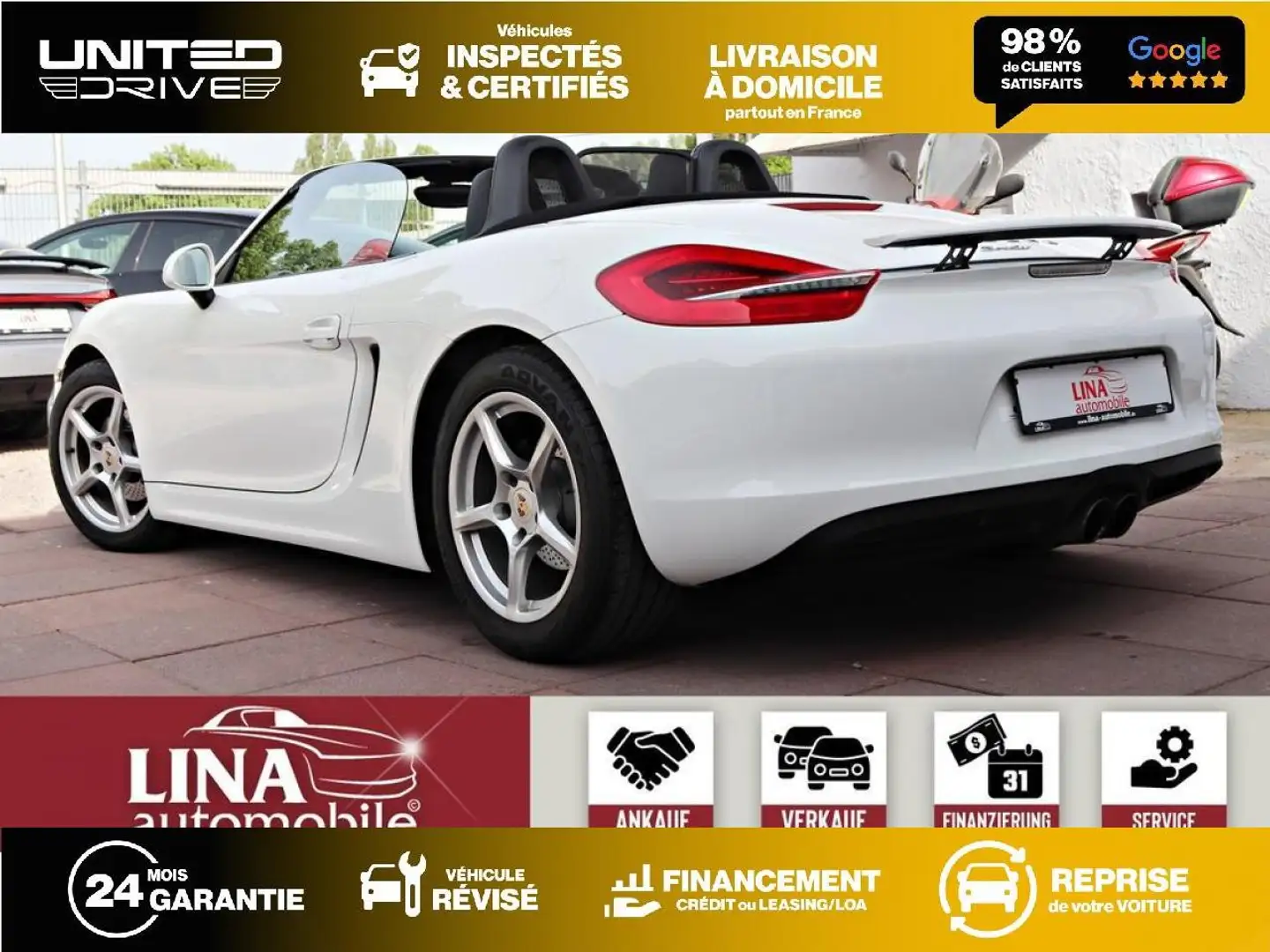 Porsche Boxster Boxster 2.7i - 265 - BV PDK - Start\u0026Stop  TYPE 981 CABRIOLET . Weiß - 2
