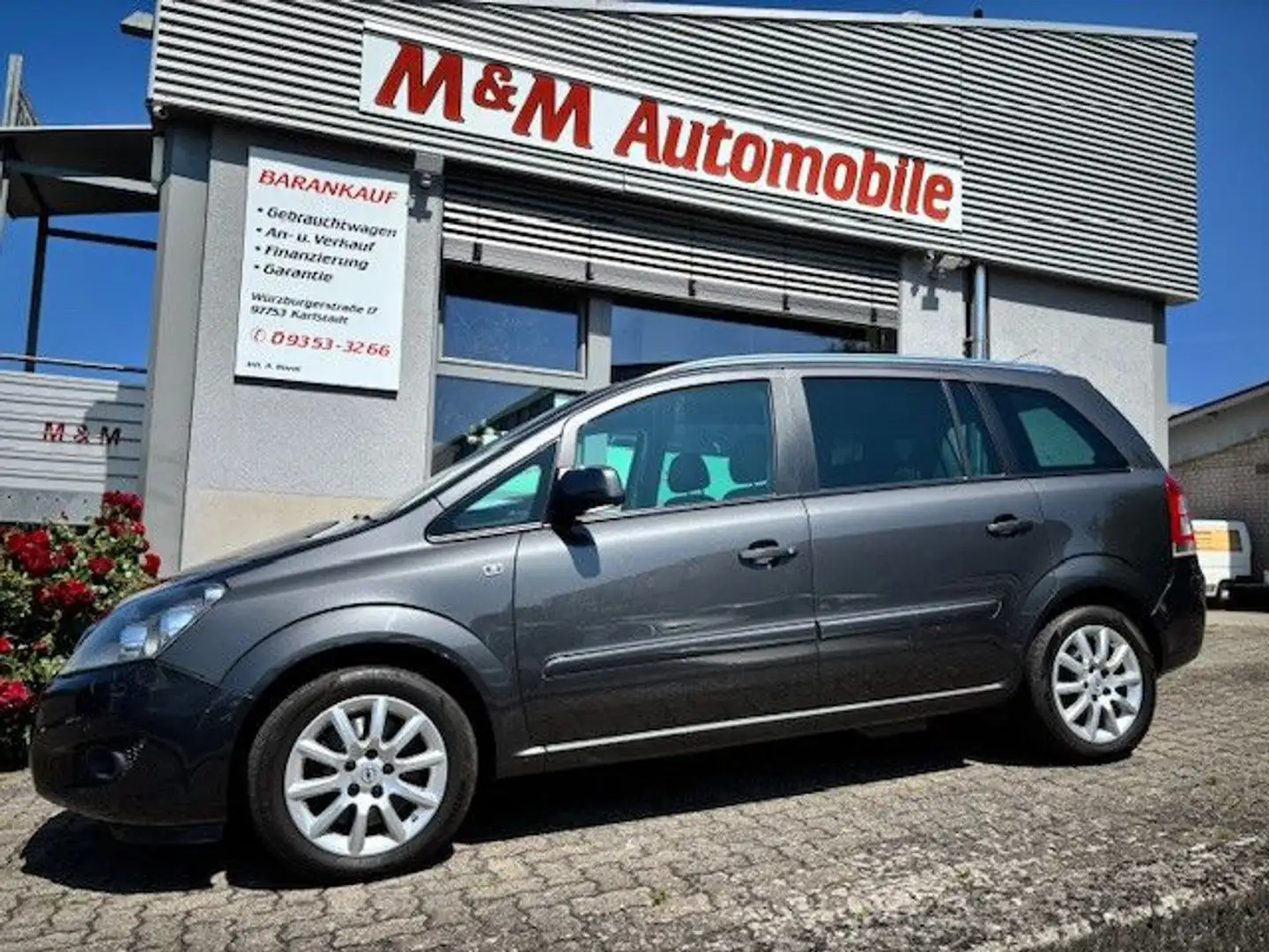 Opel Zafira B 1.6 Fam.*Klimaa.+AHK+Alu+7-sitzer+Erdga Grau - 1