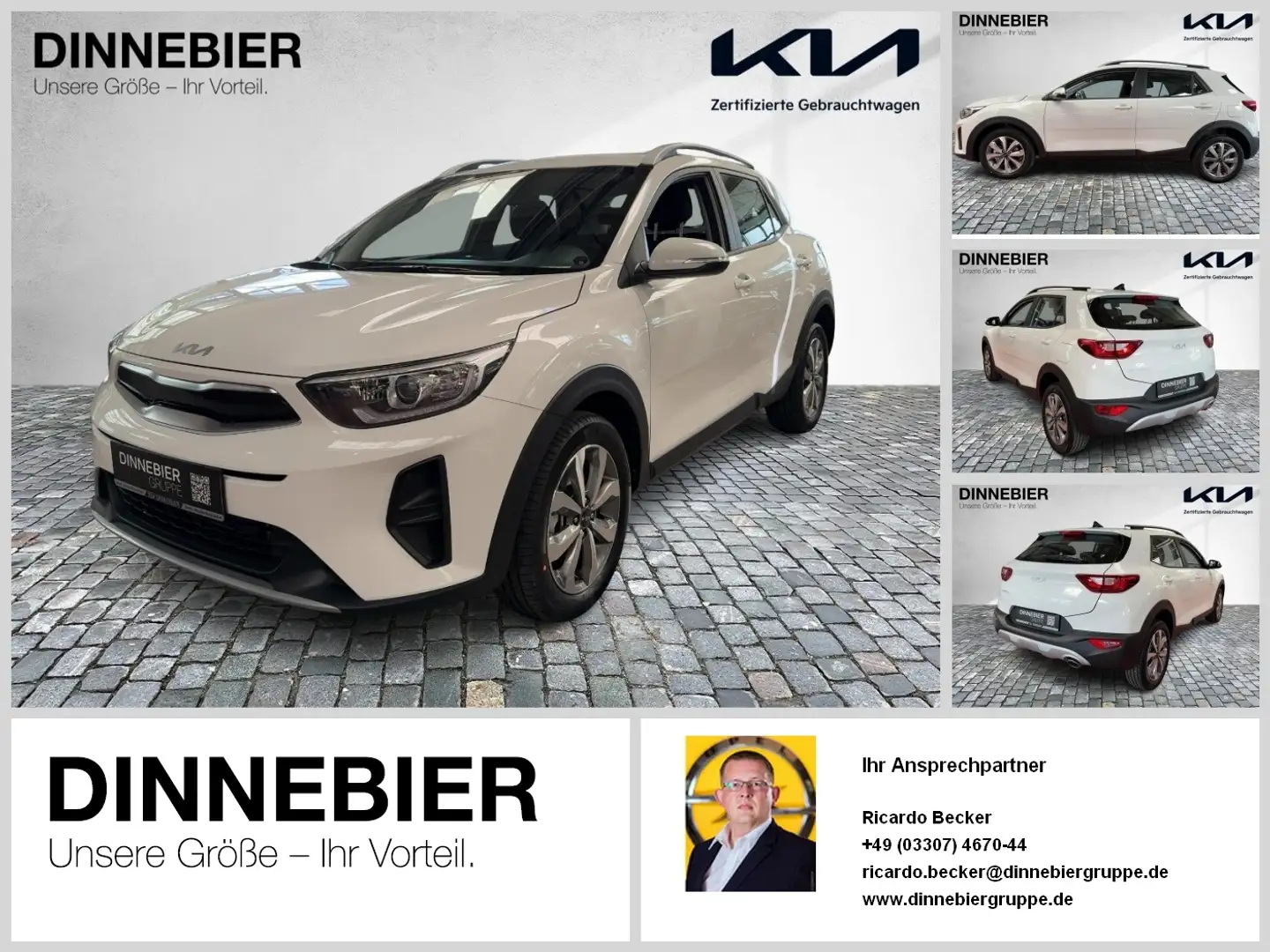Kia Stonic Vision Automatik+Navigation+Kamera+SHZ Blanc - 1
