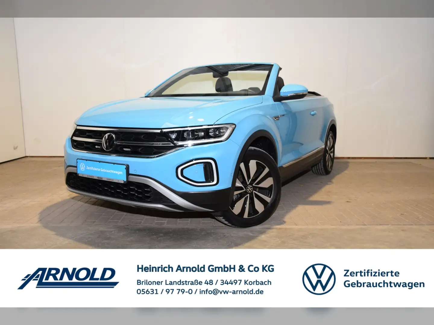 Volkswagen T-Roc Cabriolet TSI Move AHK - LED - Navi Bleu - 1