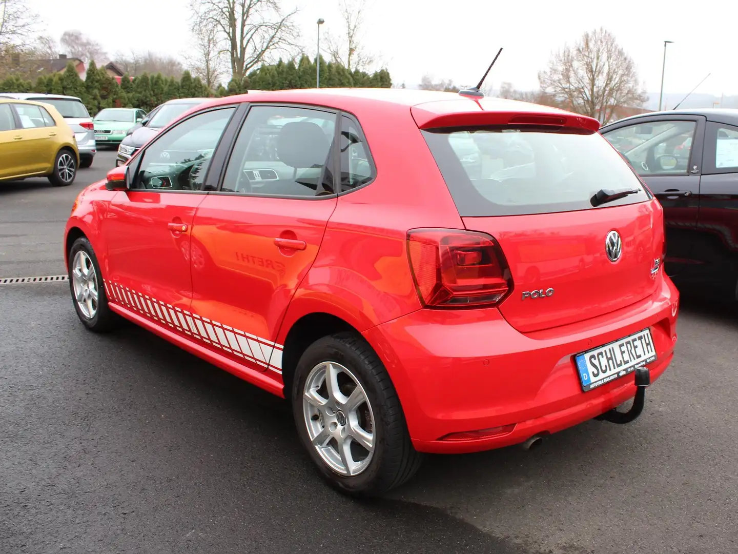 Volkswagen Polo Highline, AHK, 1. Hand, HU+AU+INSP. NEU,Sportsitze Rojo - 2