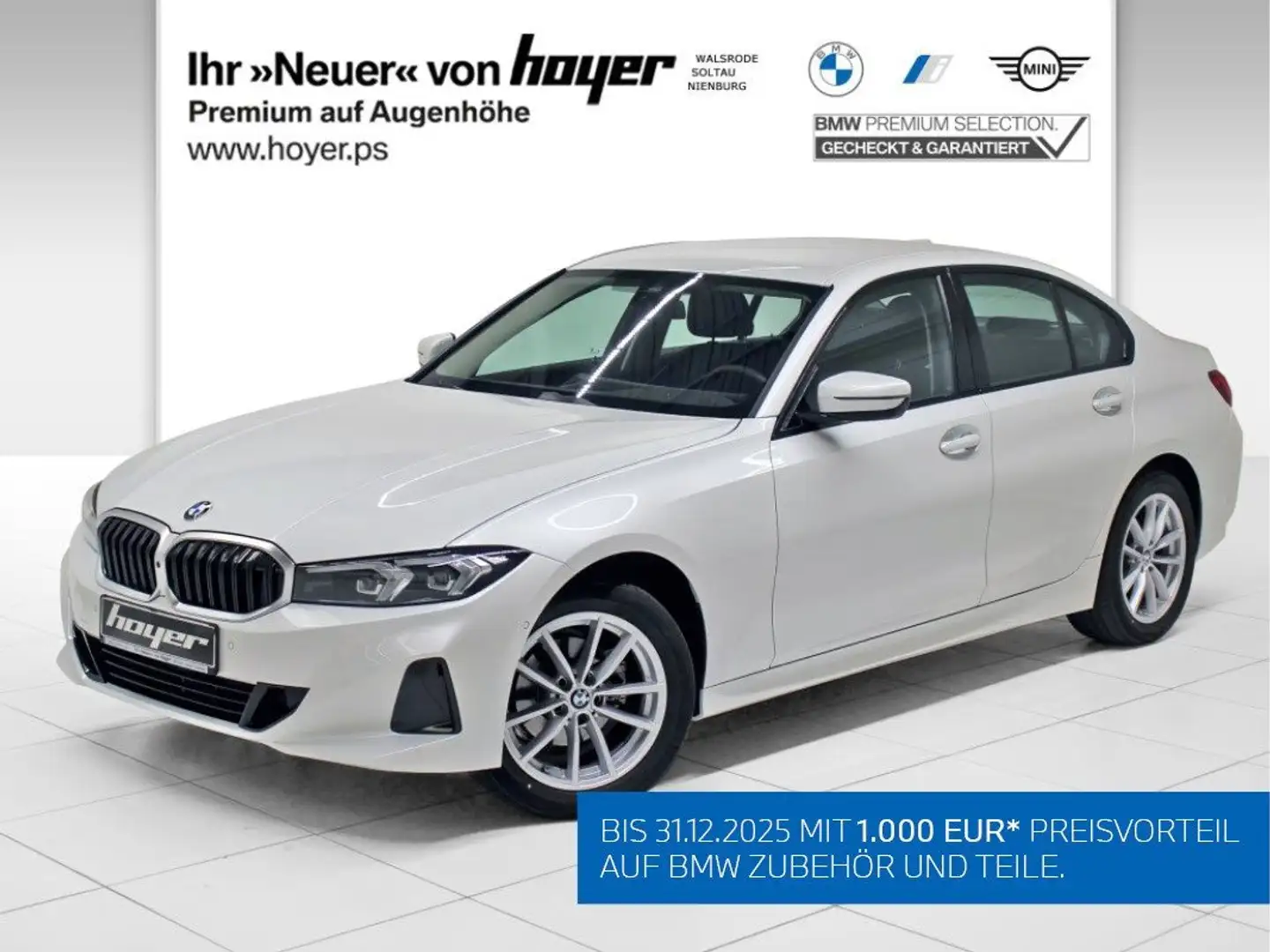 BMW 318 i Limousine DAB LED RFK Tempomat Klimaaut. Weiß - 1