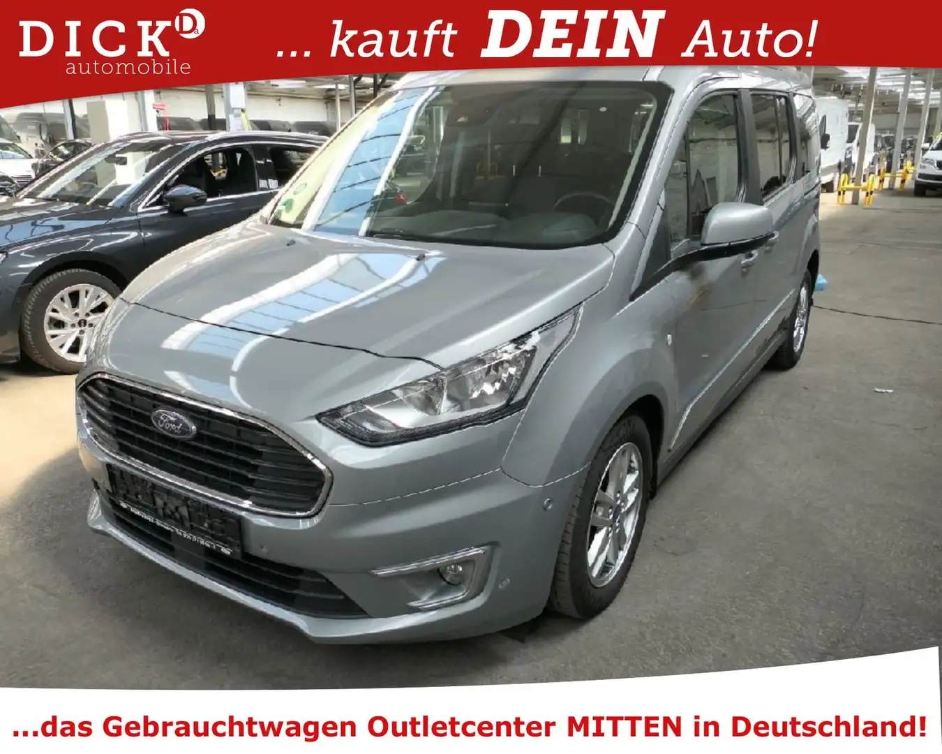 Ford Grand Tourneo 1.5 Con Titan NAVITEMP/RFK/PANO/8G Silber - 1