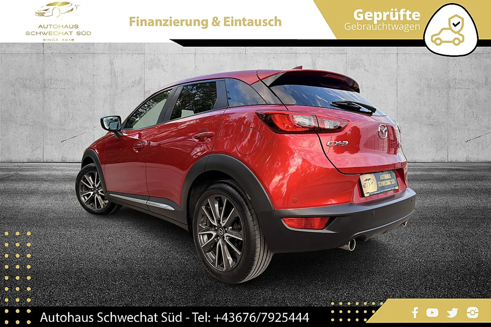 Mazda CX-3 G120 Revolution Top // 1.BESITZ // NAVI // LEDE... Rot - 2