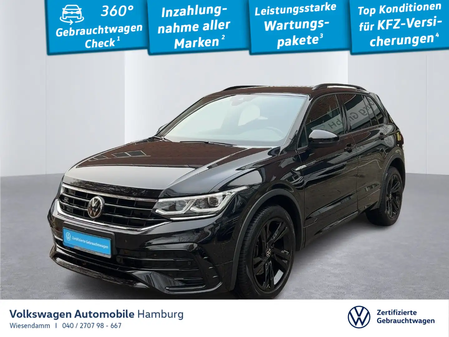 Volkswagen Tiguan 2.0 TSI R-Line DSG 4M Kamera LED Navi Noir - 1