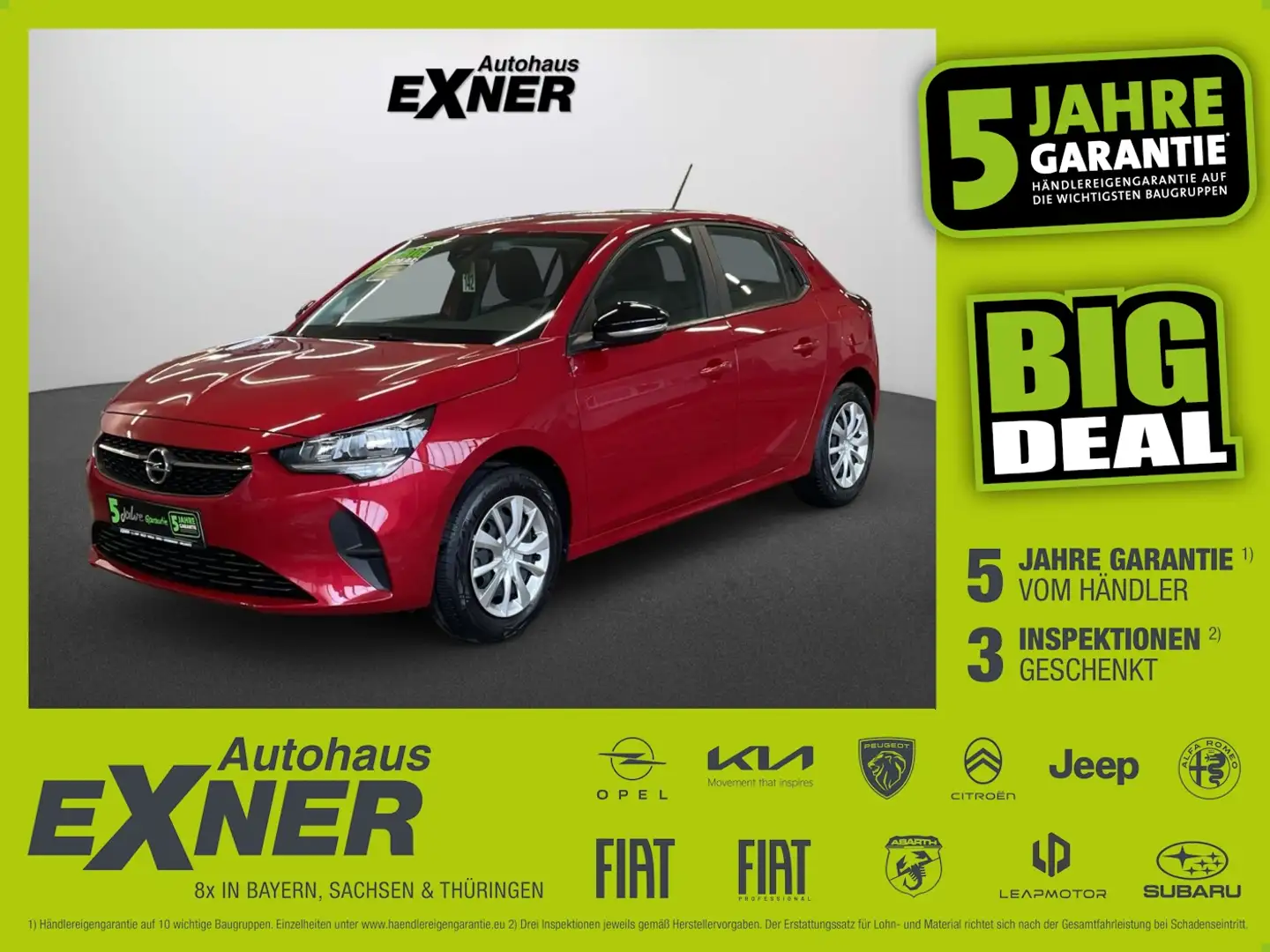 Opel Corsa F 1.2 EDITION wenig KM+Klima+SpurH+BremsA Rot - 1