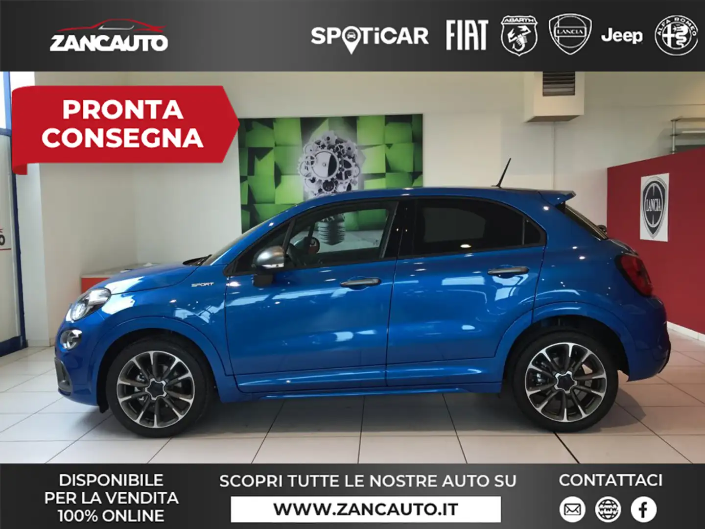 Fiat 500X 1.0 T3 120 CV Sport MY20 Blu/Azzurro - 1
