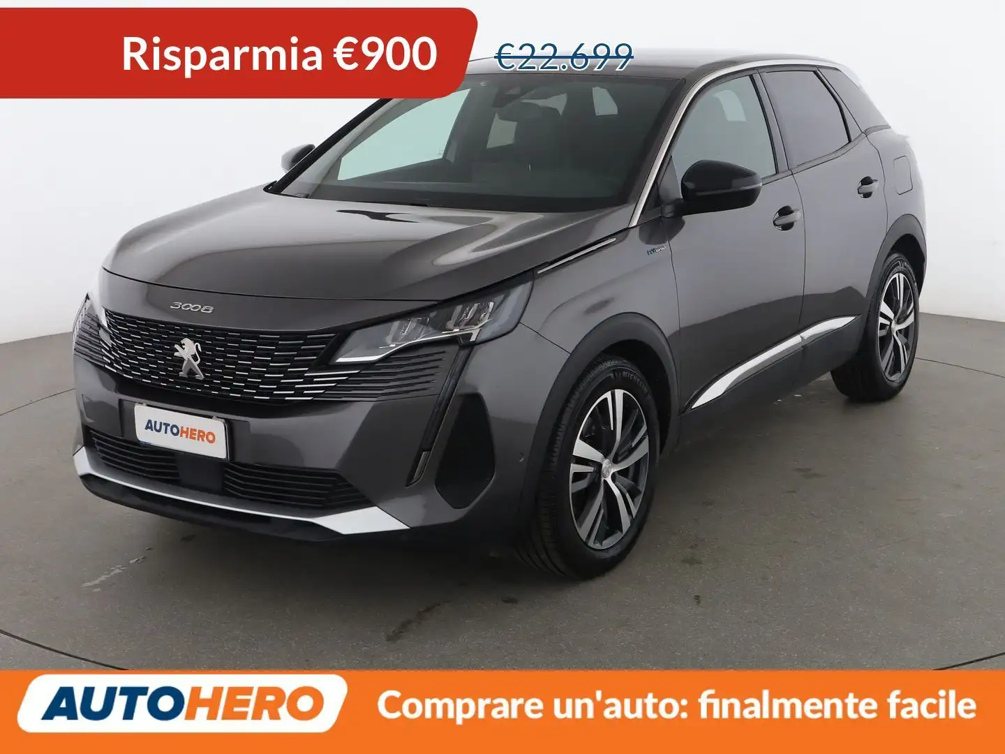 Peugeot 3008 1.6 Hybrid Allure Pack EAT8 PHEV Grigio - 1