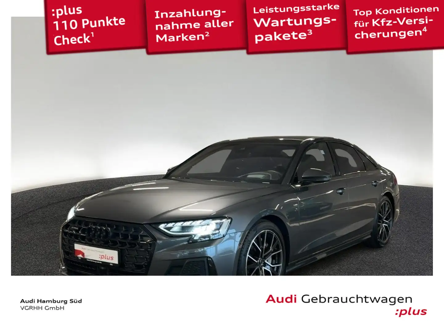 Audi A8 Limosine 55 TFSI quattro S tronic Kameras Nav Grau - 1
