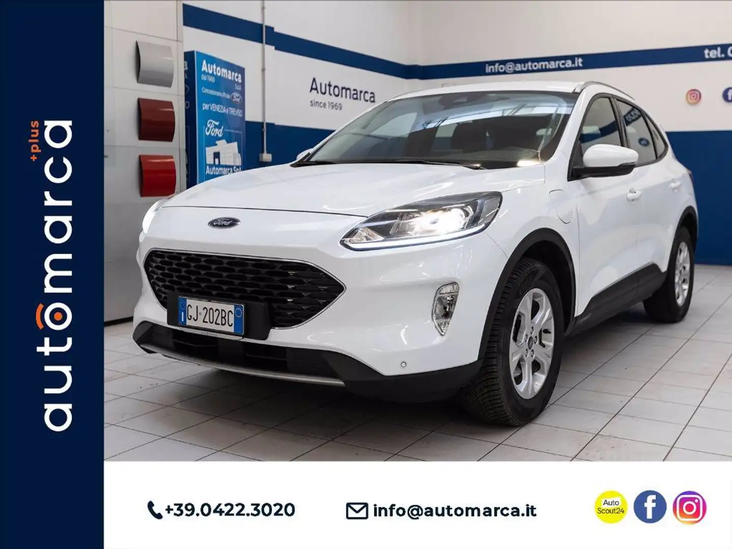 Ford Kuga 2.5 phev Connect 2wd 225cv e-shifter Bianco - 1