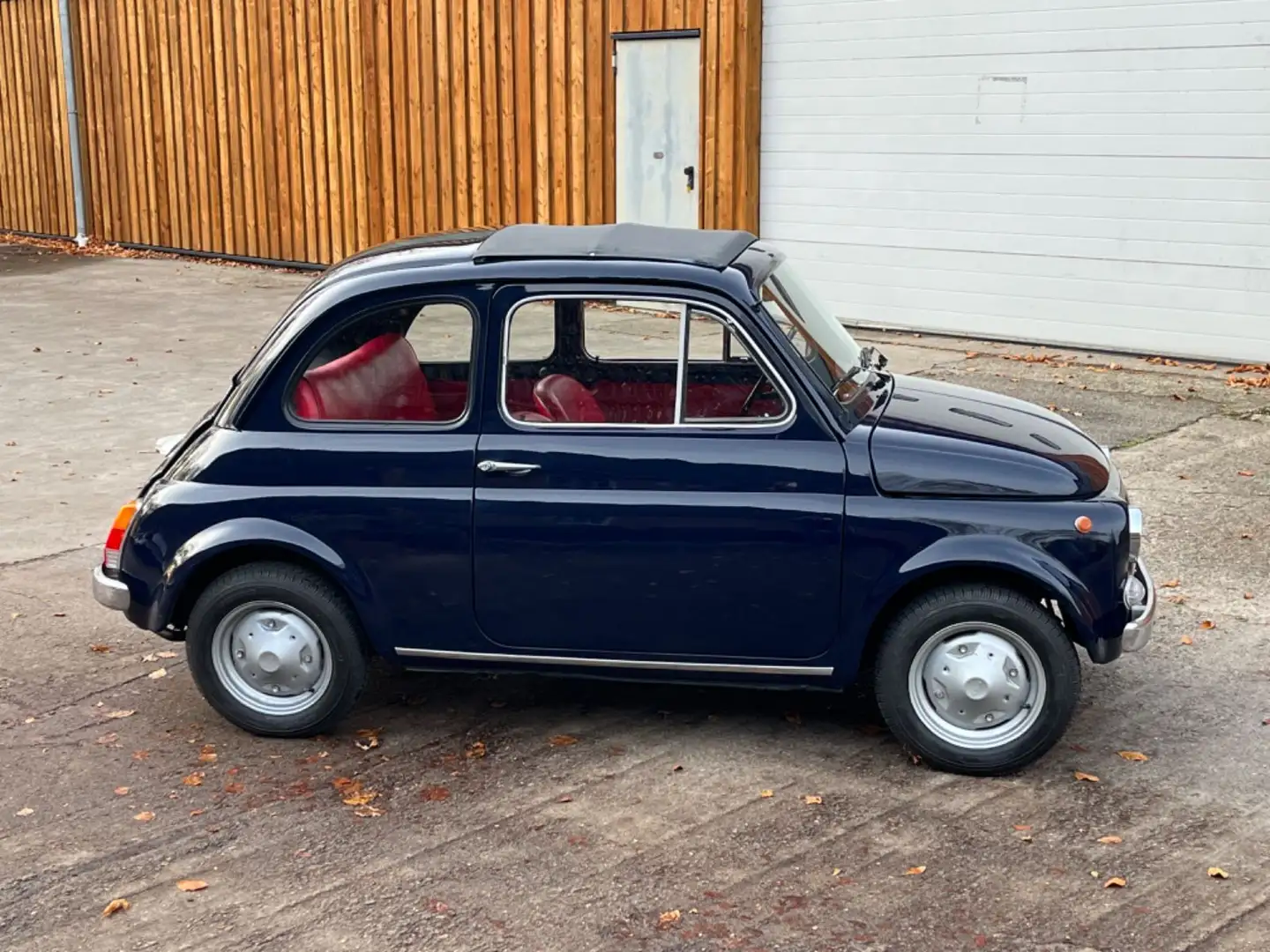 Fiat 500 Berlina, Oldtimer mit Faltdach Blau - 2