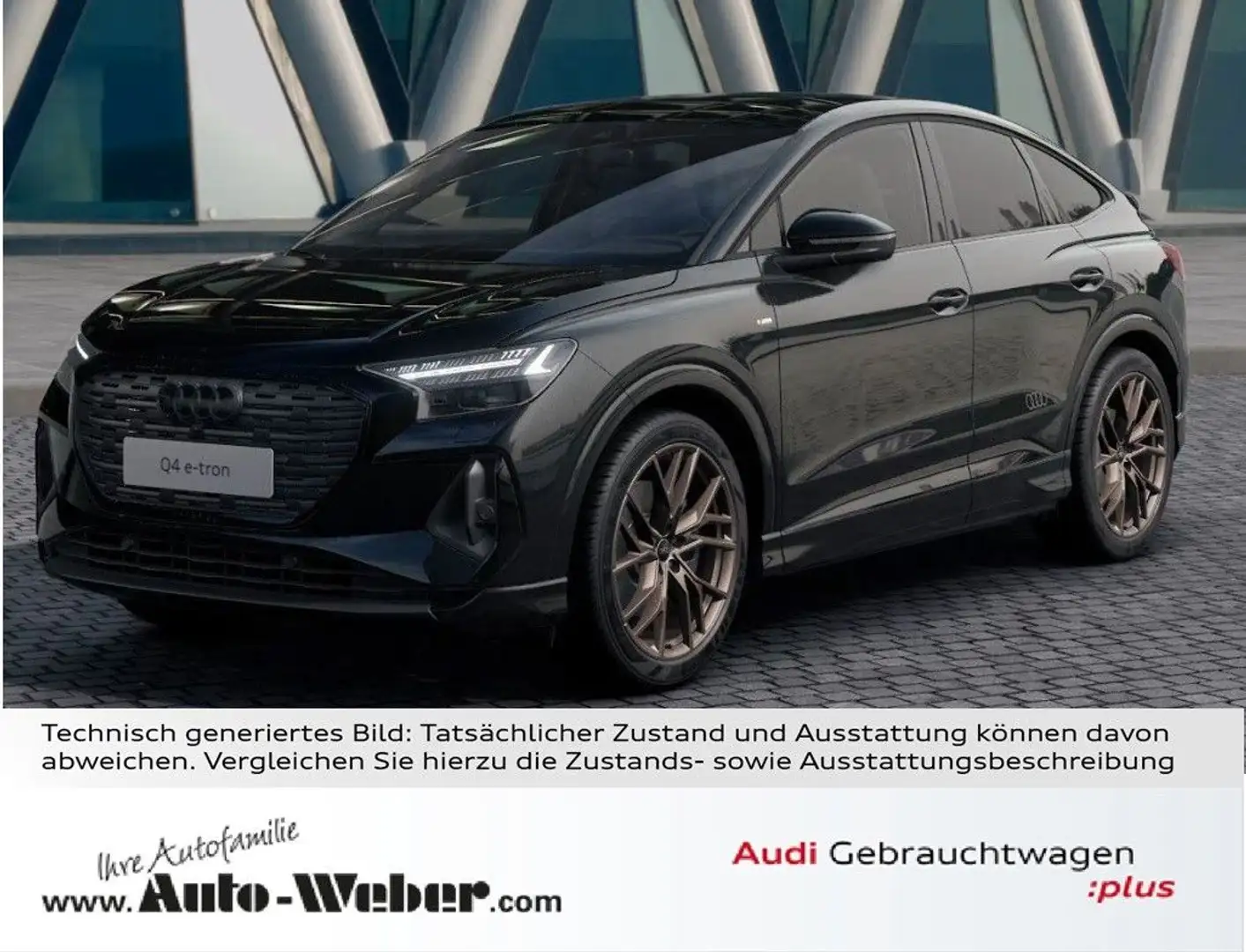Audi Q4 e-tron Q4 Sportback 55 e-tron qu edition S line AHK ACC Schwarz - 1