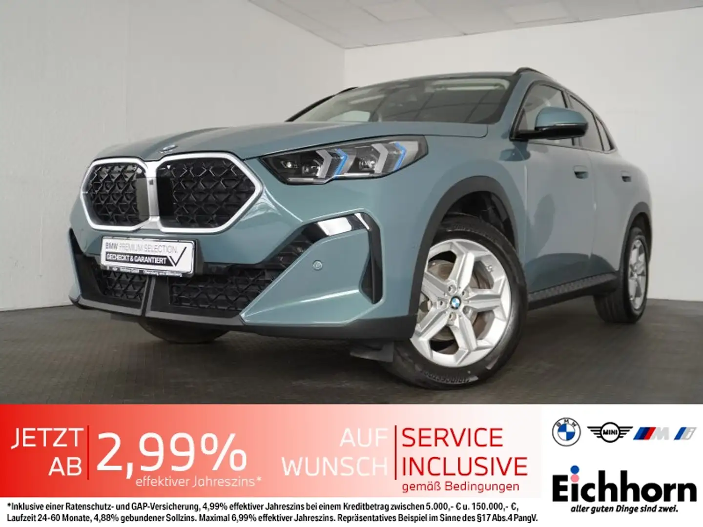 BMW X2 sDrive18d *LED-SW.PARKASSIST.NAVI* Zelená - 1