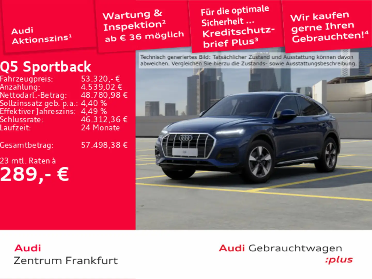Audi Q5 40 TFSI quattro S tronic advanced M Blau - 1