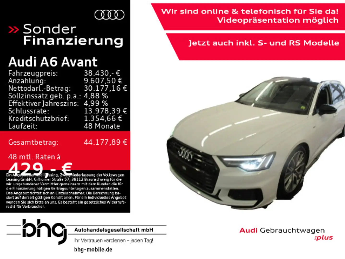 Audi A6 Audi A6 Avant 55 TFSI e quattro S troni Weiß - 1