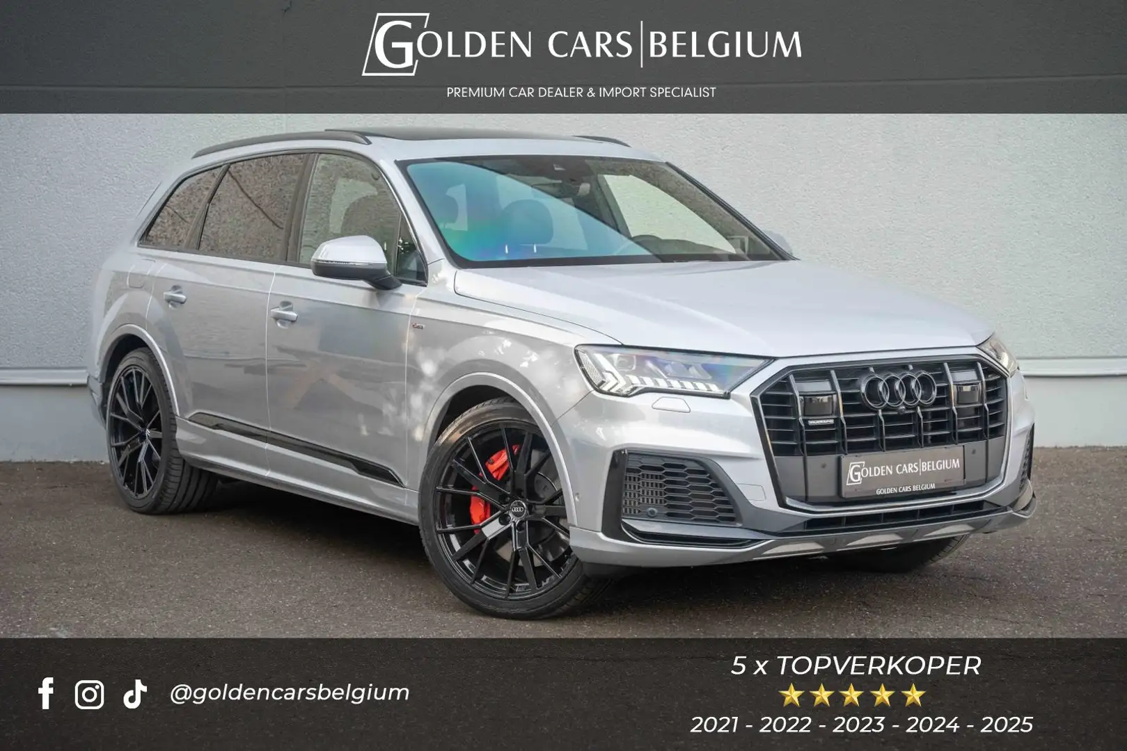 Audi Q7 55 TFSIe Quattro S-LINE/MATRIX/PANO/LUCHTV/22"/360 Argent - 1