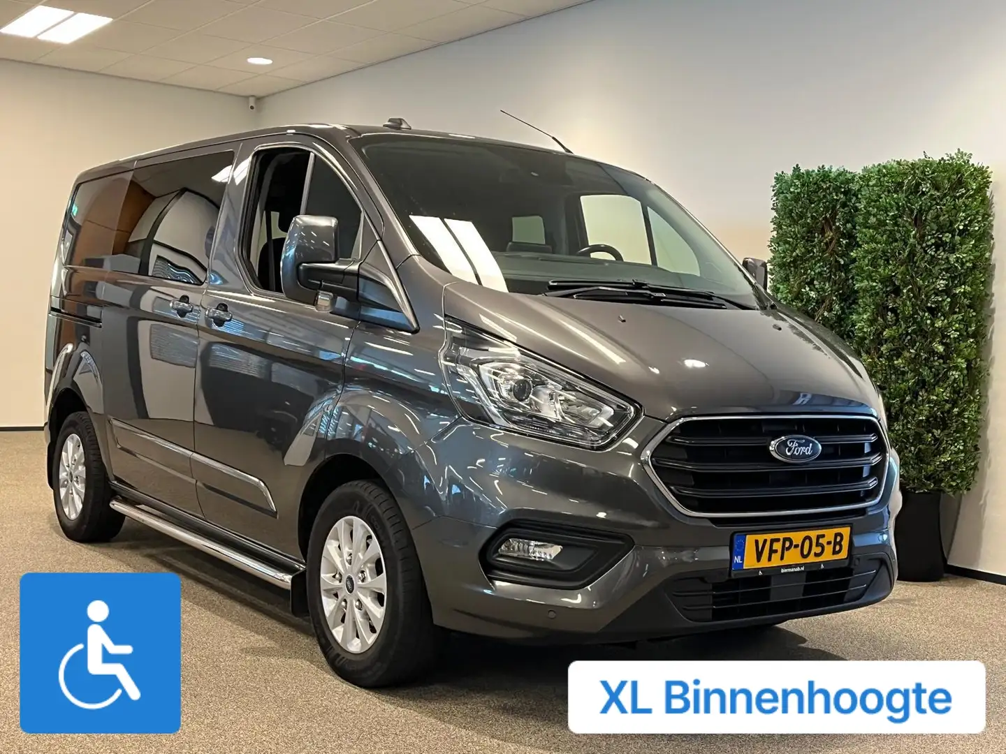 Ford Transit Custom L2H1 Rolstoelbus Bodemverlaging XXL-Ombouw 150cm r Gris - 1