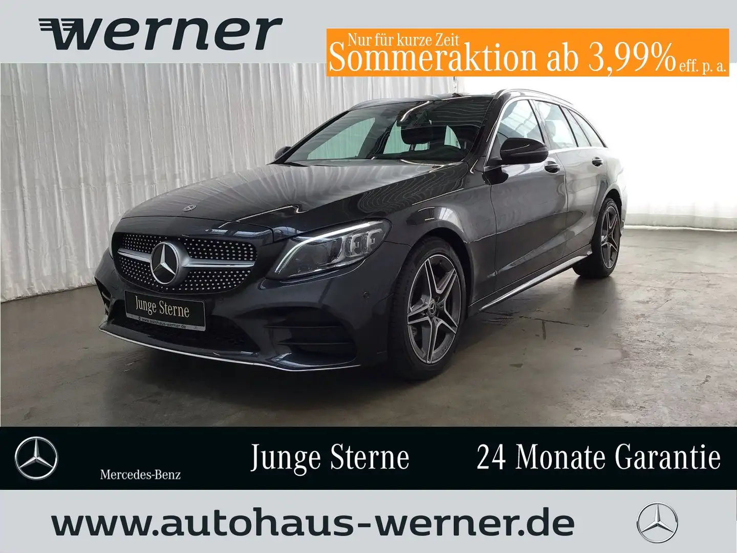 Mercedes-Benz C 180 T 9G-T AMG PANO MBEAM AHK ASSIST DAB AMBIE Grey - 1