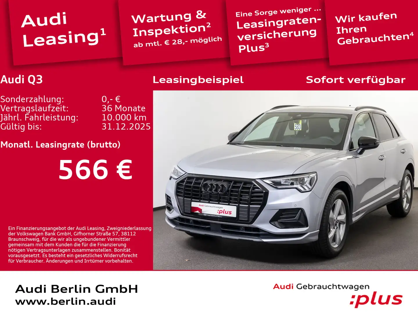 Audi Q3 advanced 35 TFSI S tronic Silber - 1