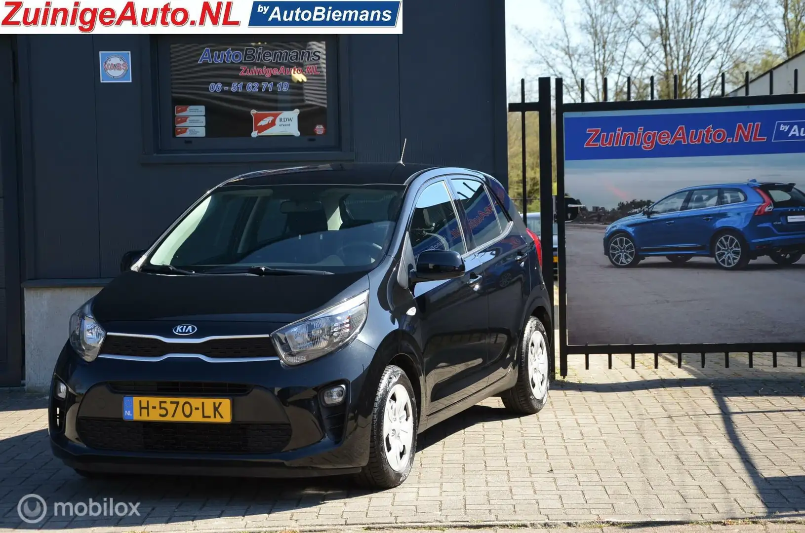 Kia Picanto 1.0i ComfortPlusLine Cruisecontrole Pioneer Zwart - 1