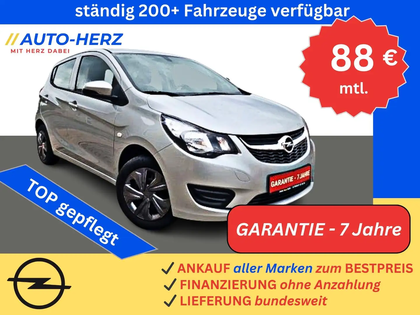 Opel Karl Edition 5-Türig+Klima+PDC+Navi+Freisprech Silber - 1