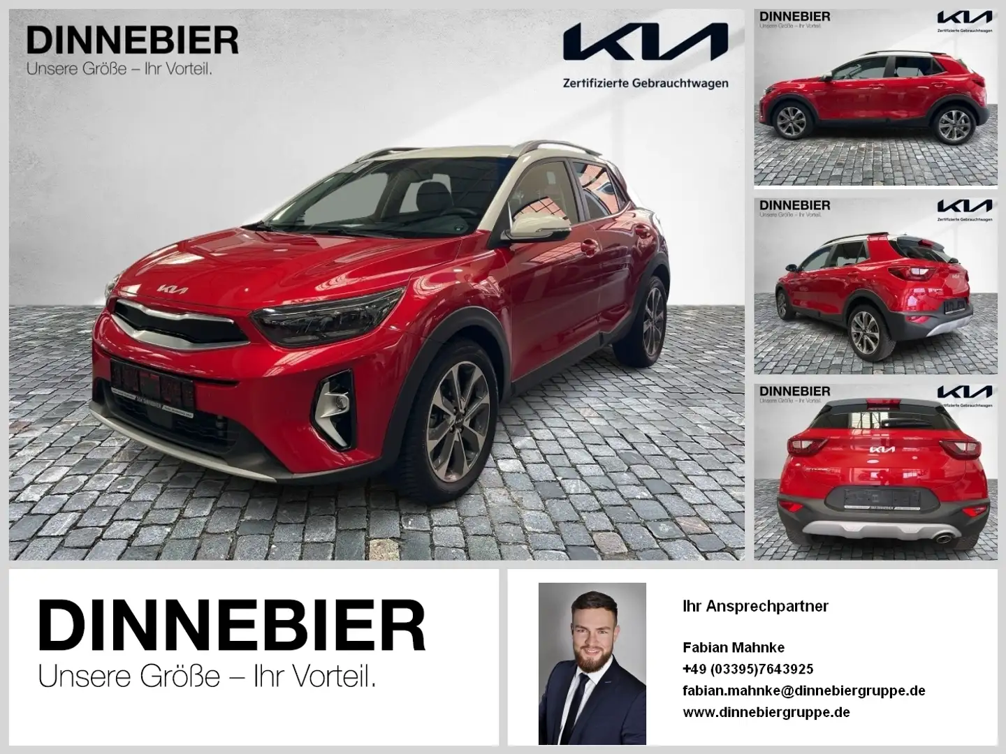 Kia Stonic Spirit Automatik+LED+Navi+Kamera+SHZ Rouge - 1