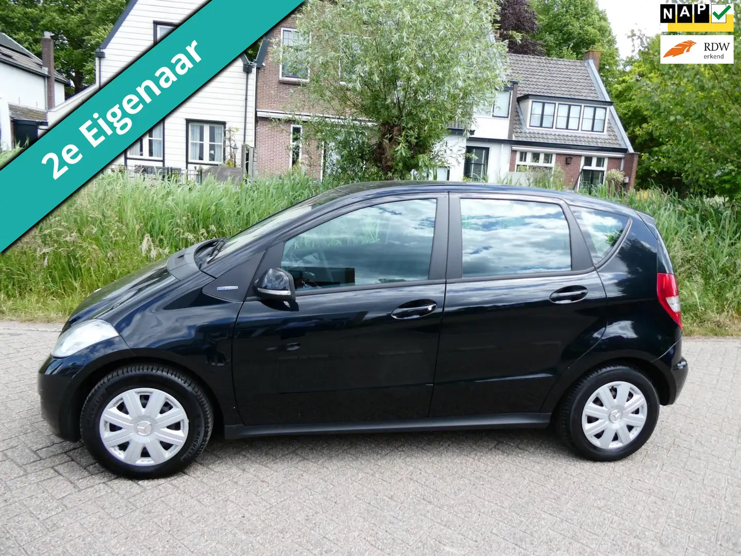 Mercedes-Benz A 160 95pk Airco Cruise 2e eigenaar Hoge instap Historie Zwart - 1