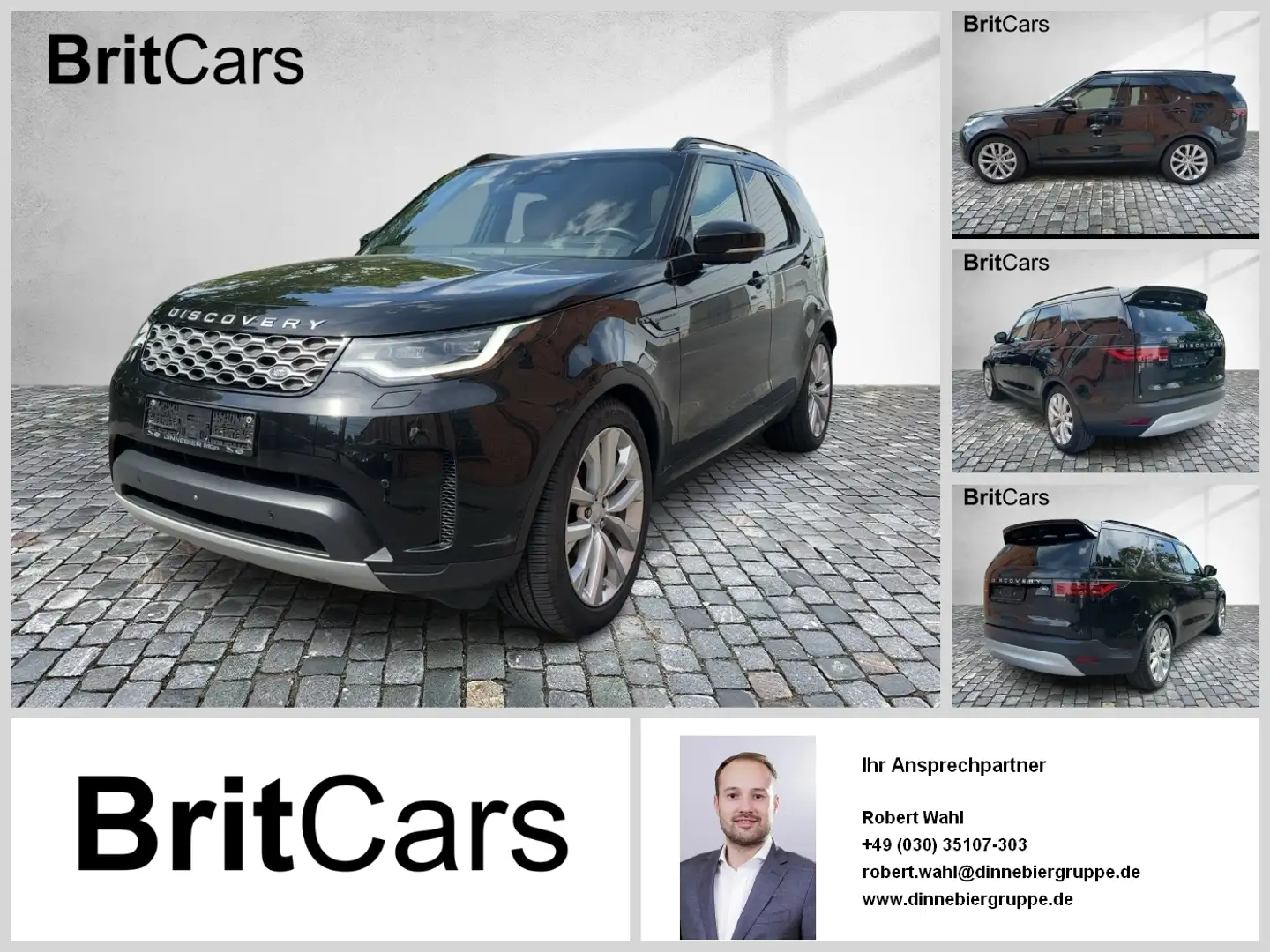 Land Rover Discovery D250 SE STH Pano FLA 360 AHK SpurH Schwarz - 1