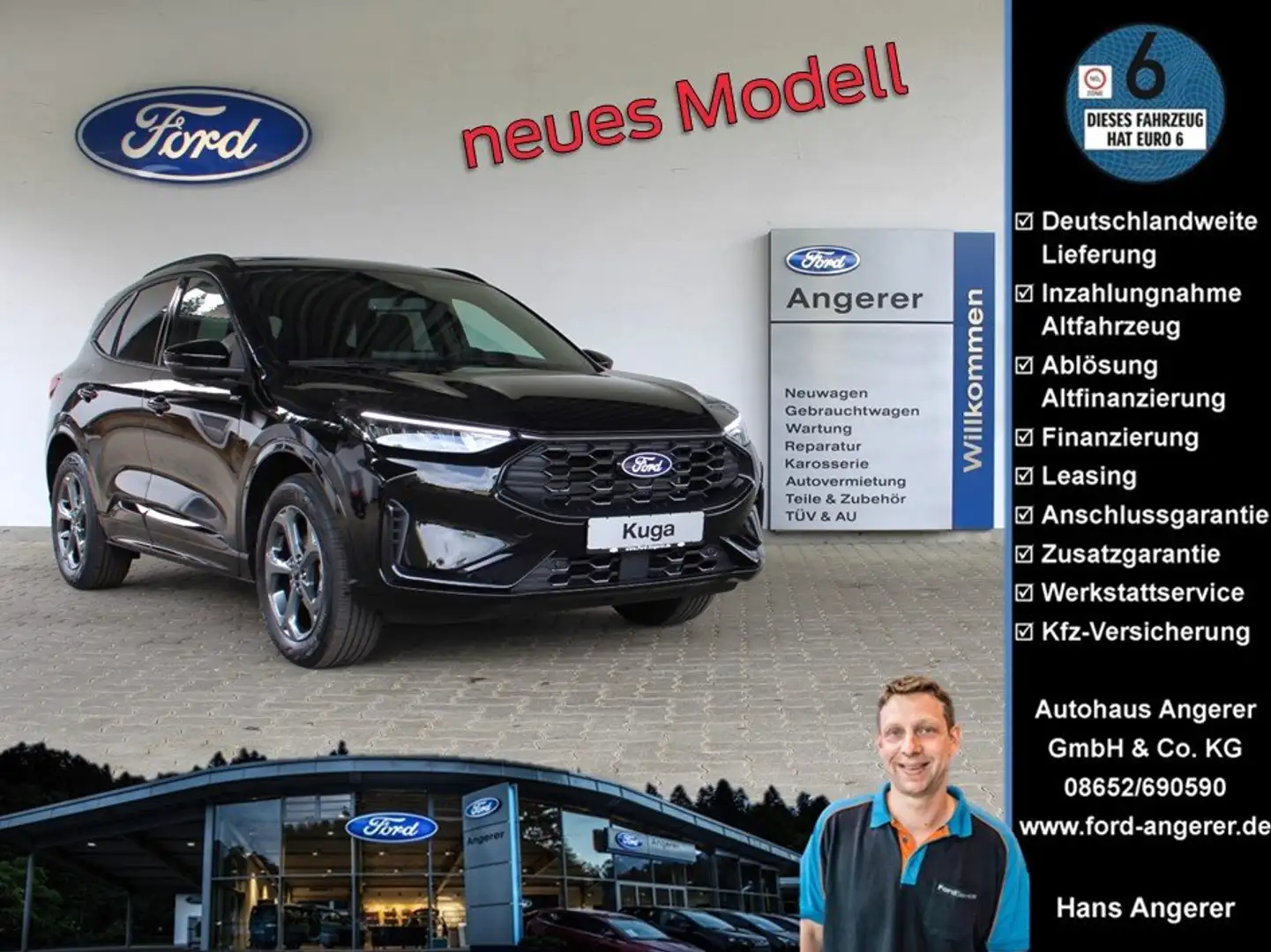 Ford Kuga ST-Line 4x4 Navi,SYNC 4,LED,RFK,PDC,WinPak  SOFORT Schwarz - 1