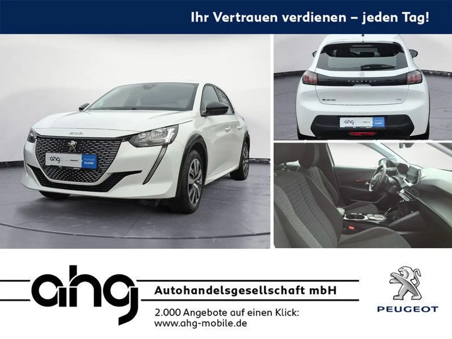 Peugeot e-208 136 Active Pack Bluetooth PDC Klima Weiß - 1