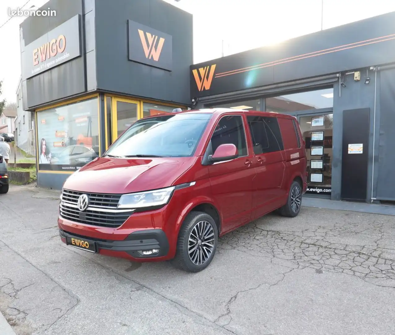 Volkswagen Transporter vu fourgon t6 2.0 tdi 204 ch 2t8 l1h1 business line plus 4motion dsg bva Rouge - 1