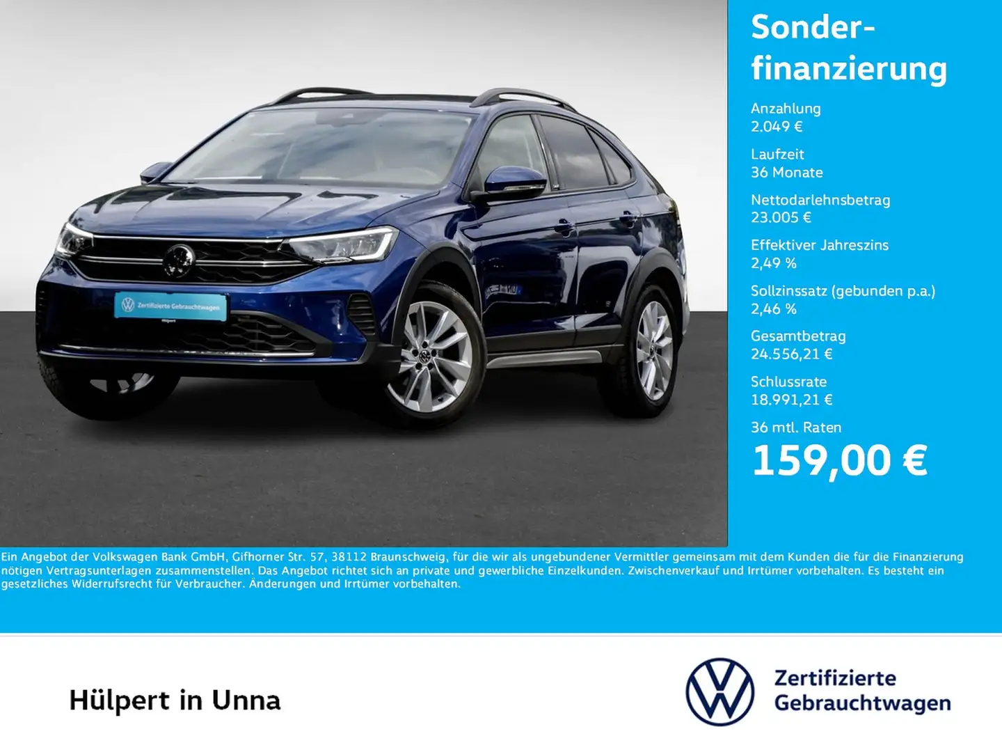 Volkswagen Taigo 1.5 MOVE CAM LM17 NAVI CARPLAY SITZHEIZUNG Bleu - 1