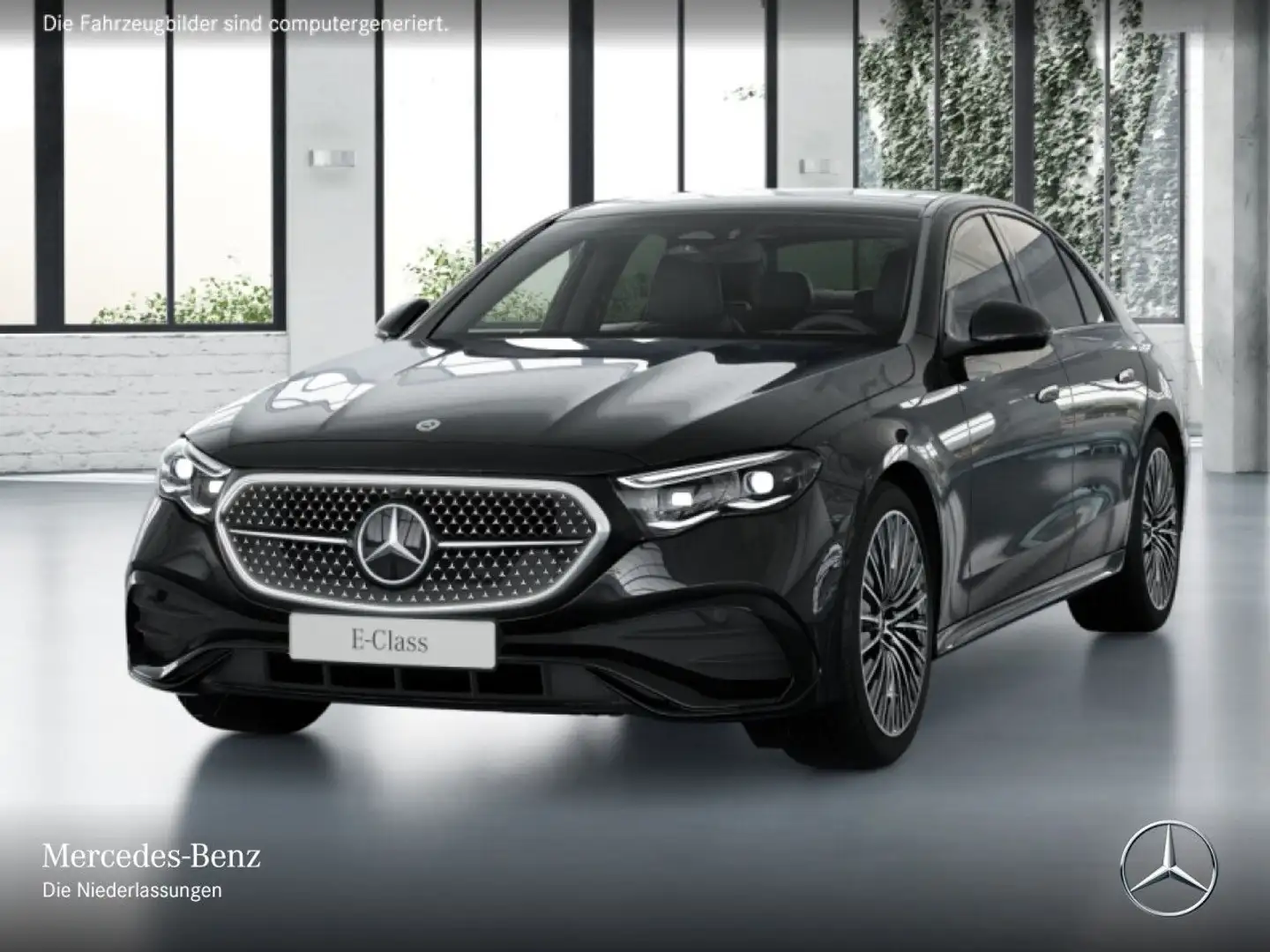 Mercedes-Benz E 300 e Hybrid AMG 360° Pano Distr. Night Memory Schwarz - 2