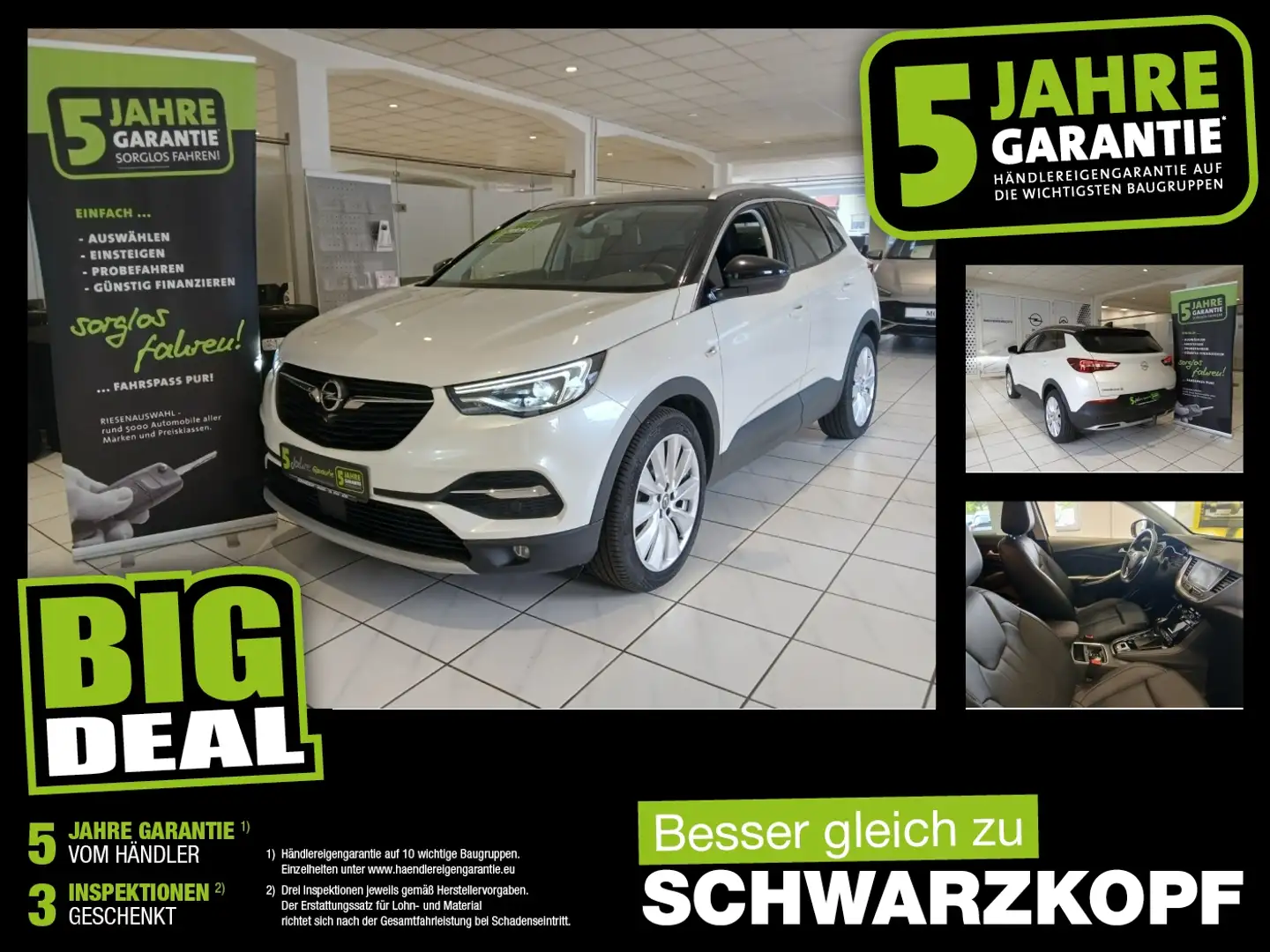 Opel Grandland 2.0 D Fin. ab 2,99% AHK+LED+Navi+SHZ Blanc - 1