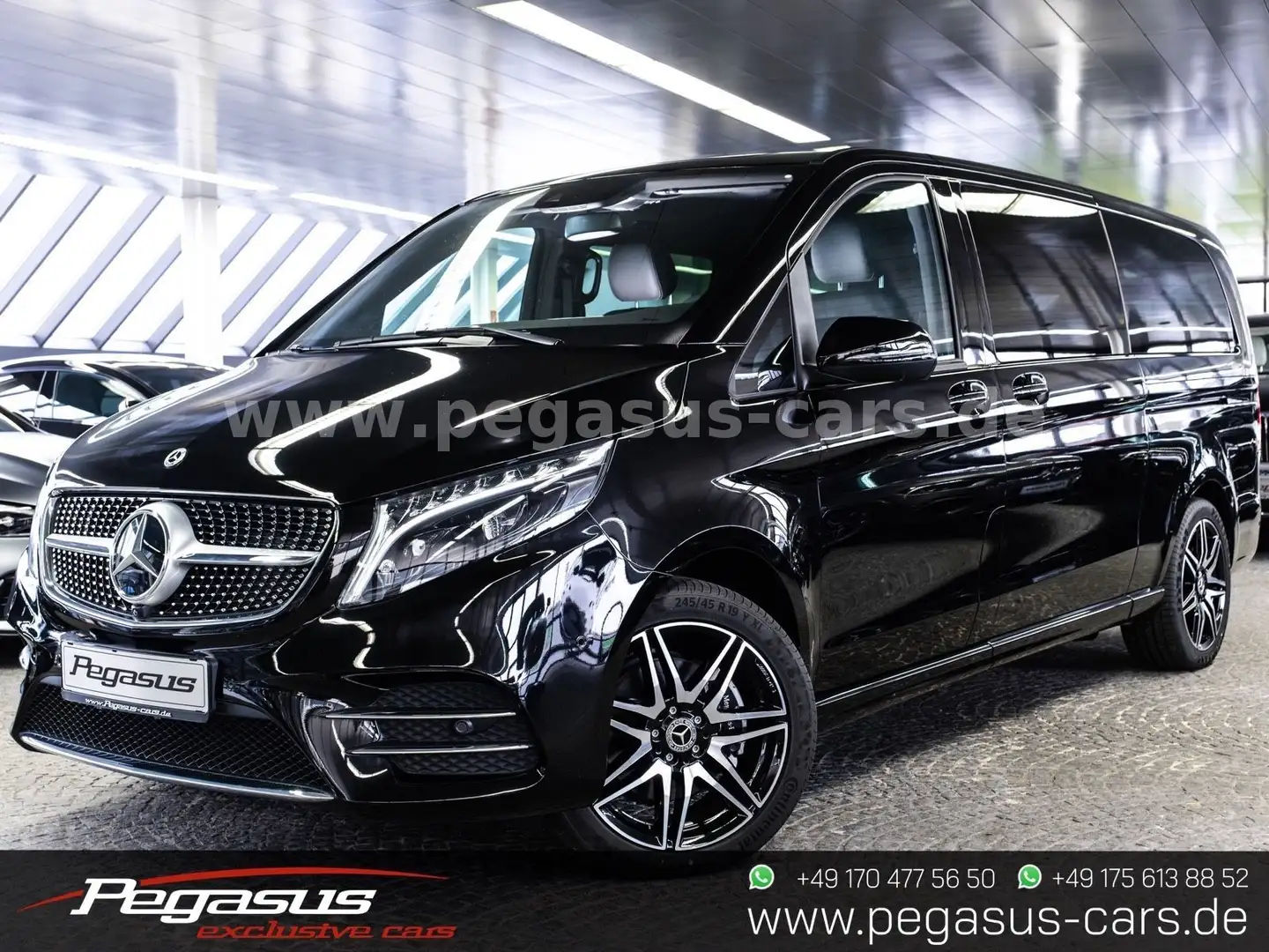 Mercedes-Benz V 300 d Aut. AVANTG. extralang AMG LINE*AIRMATIC Zwart - 1