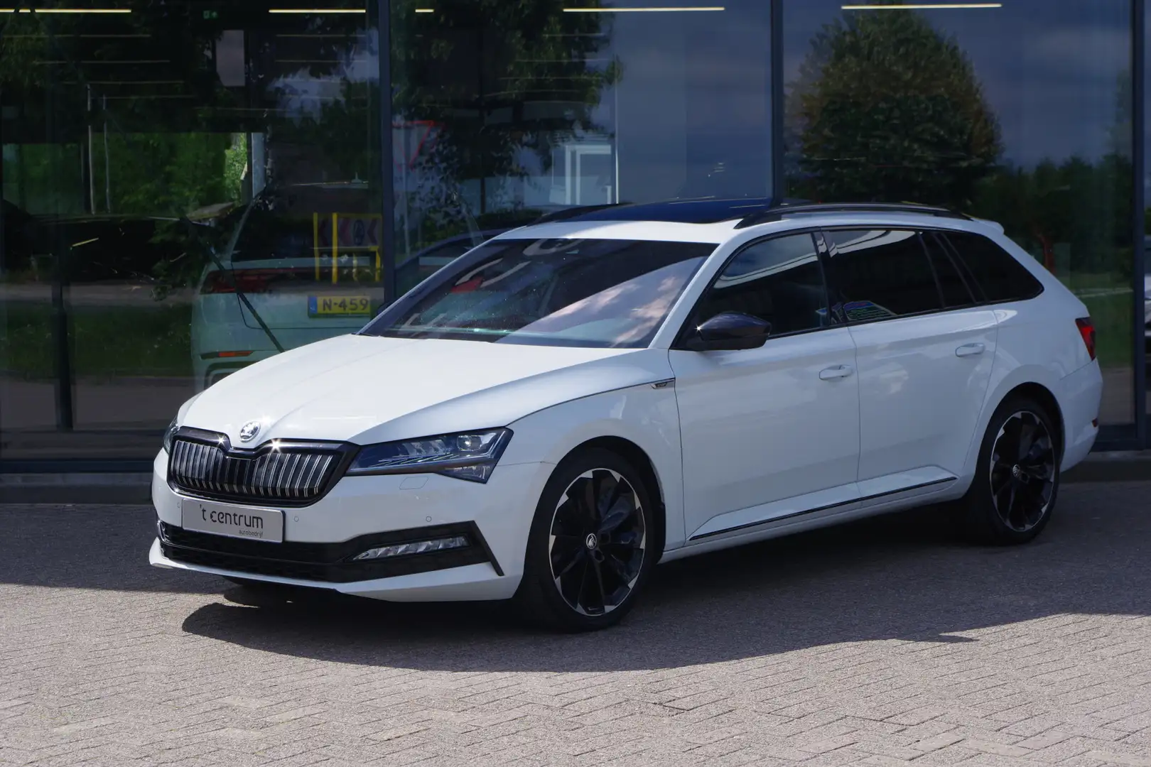 Skoda Superb Combi 1.4 TSI iV 218 PK Sportline Bns, Panoramadak Blanc - 1