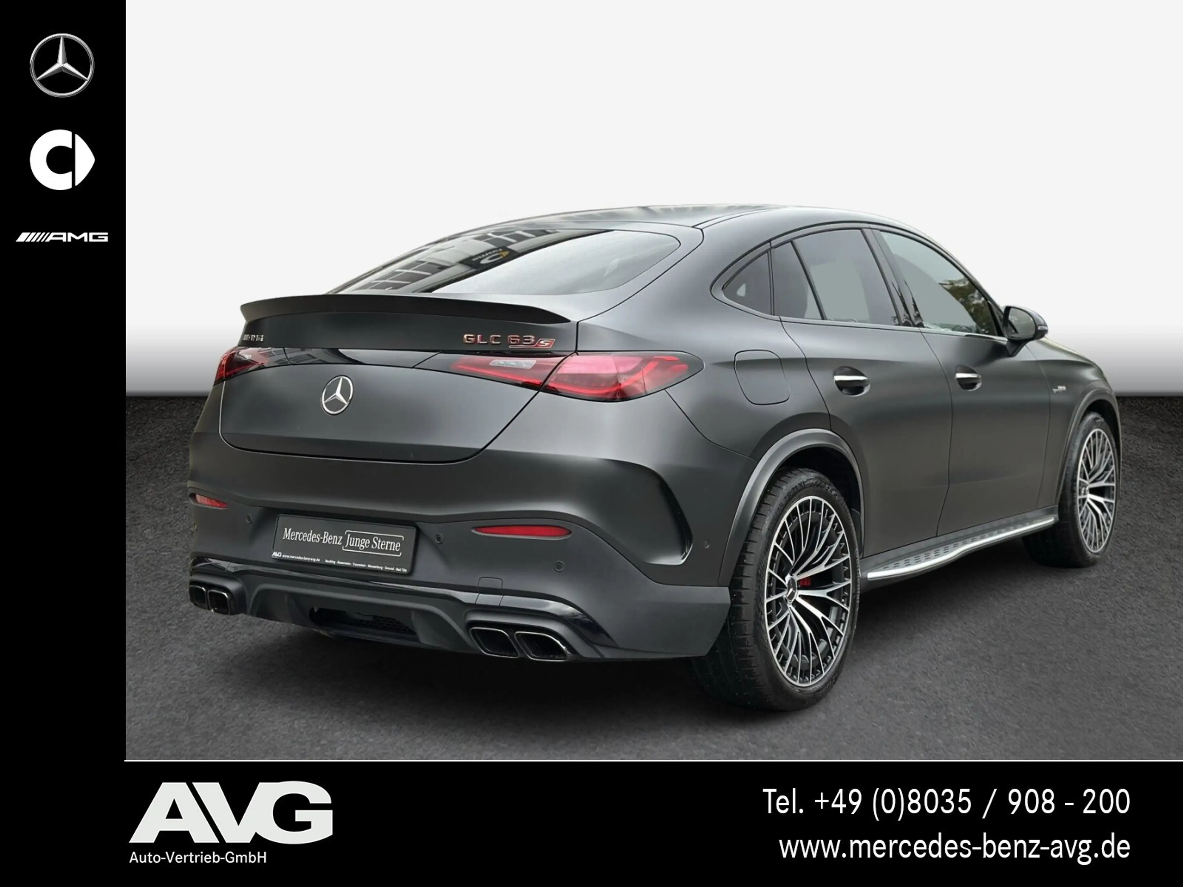 Mercedes-Benz GLC 63 AMG GLC 63S E Coupé Pano AHK 21" Night MATTGRAU Burm — photo 3