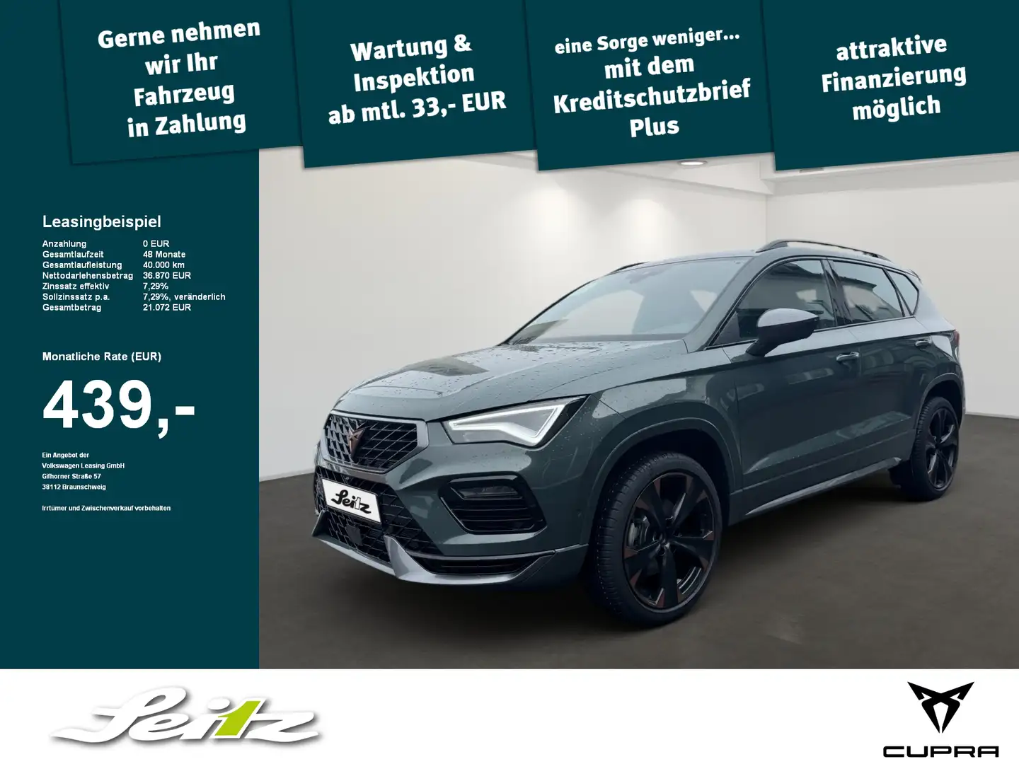 CUPRA Ateca 1.5 TSI Basis *BEATS*NAVI*KAMERA*LED* Grün - 1