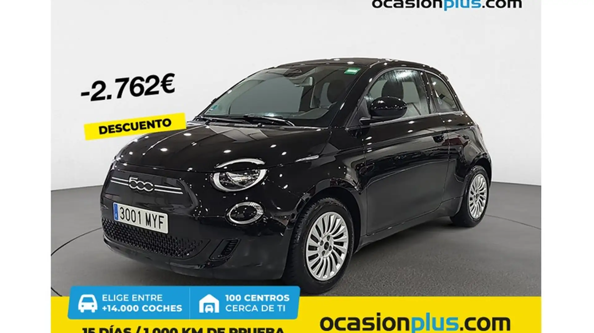 Fiat 500e 70Kw Action Negro - 1