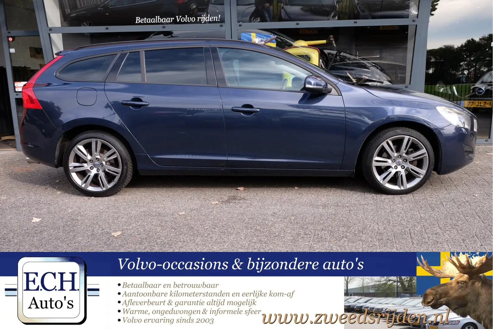 Volvo V60 T3 150 pk Stoelverwarming, 18 inch, Xenon, Trekhaa Bleu - 2
