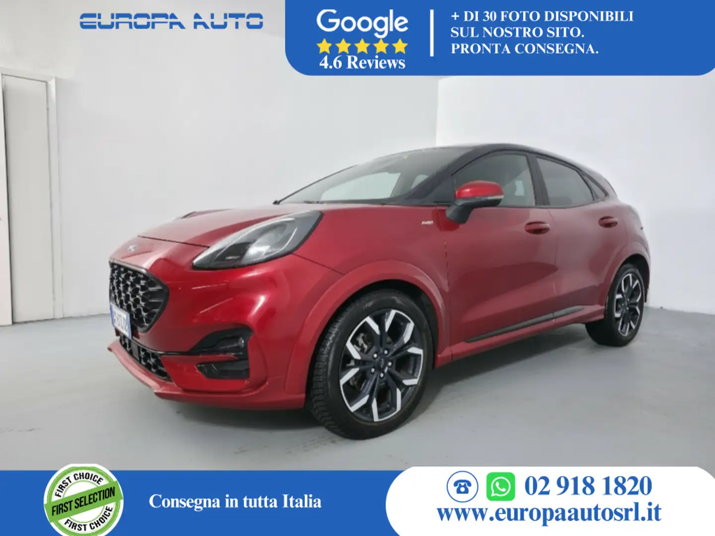 Ford Puma 1.0 ecoboost h ST-Line X s&s 125cv *PORTELLONE ELETTRICO* Rouge - 1