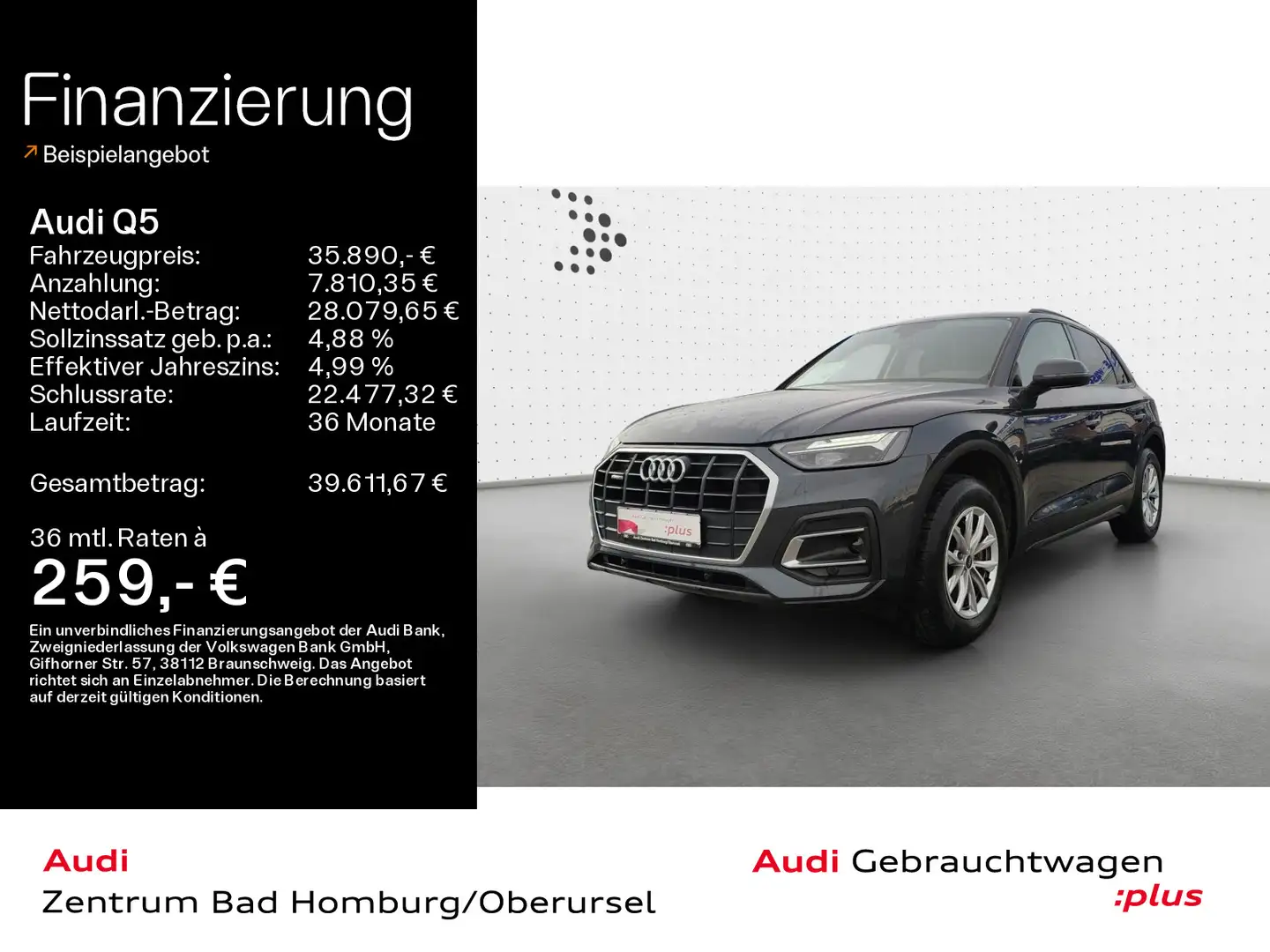 Audi Q5 SUV 40 TDI quattro*AHK*Einparkhilfe*Navi*Sitz Schwarz - 1
