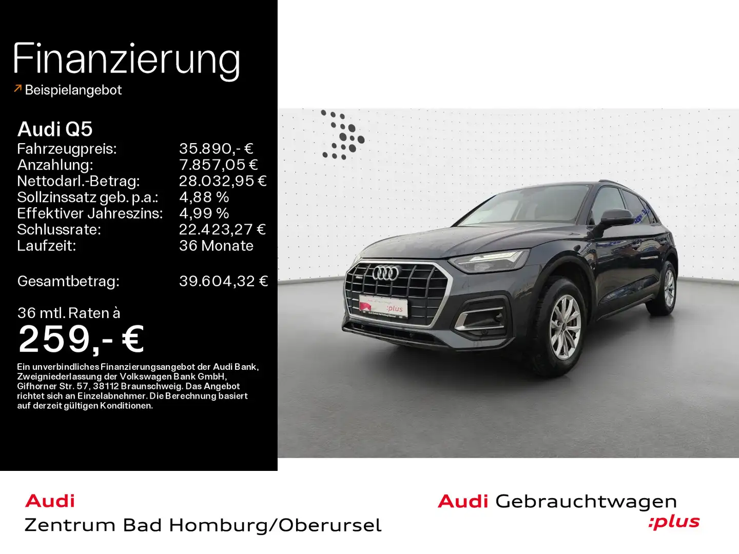 Audi Q5 SUV 40 TDI quattro*AHK*Einparkhilfe*Navi*Sitz Schwarz - 1