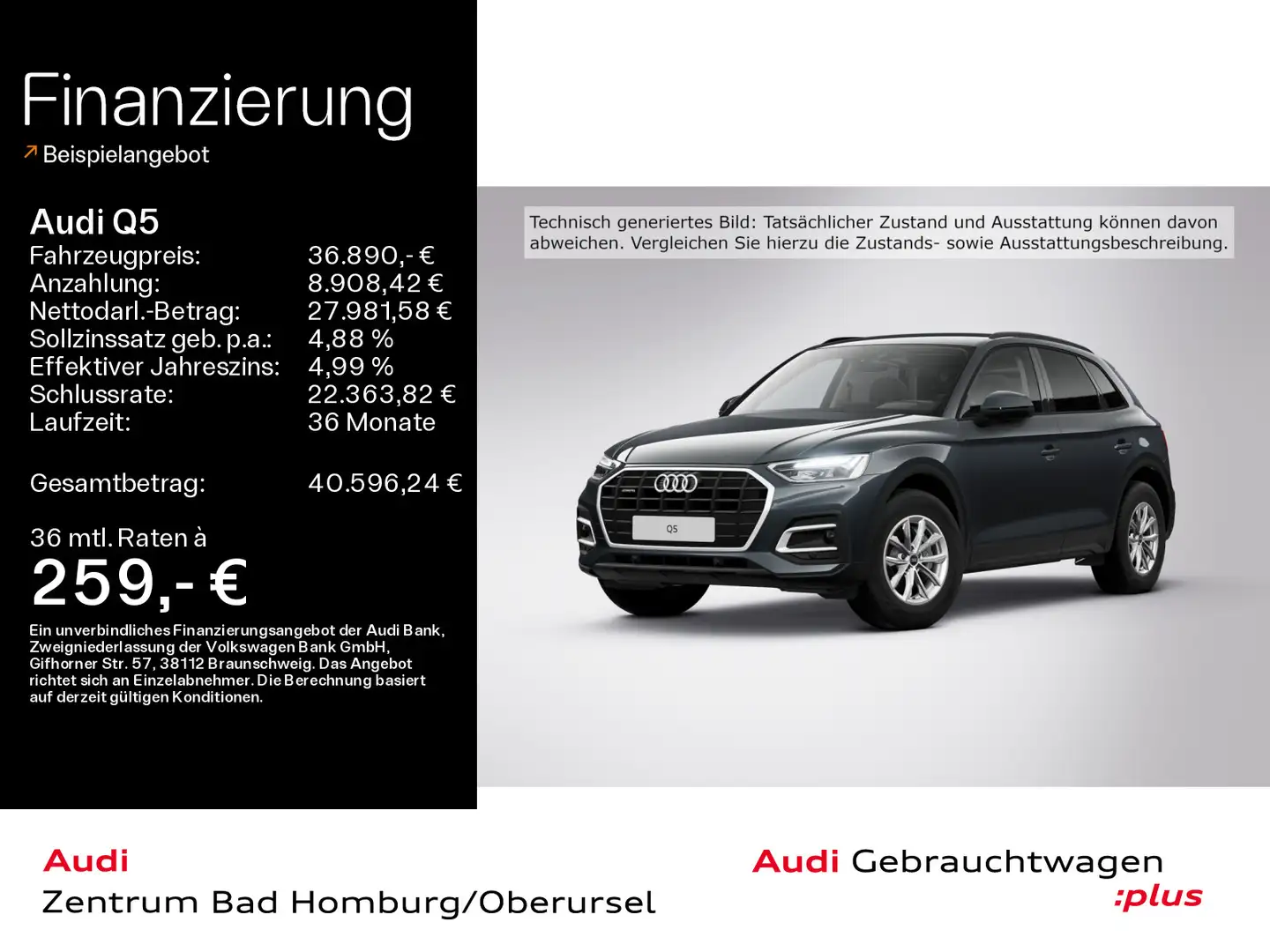 Audi Q5 SUV 40 TDI quattro*AHK*Einparkhilfe*Navi*Sitz Schwarz - 1