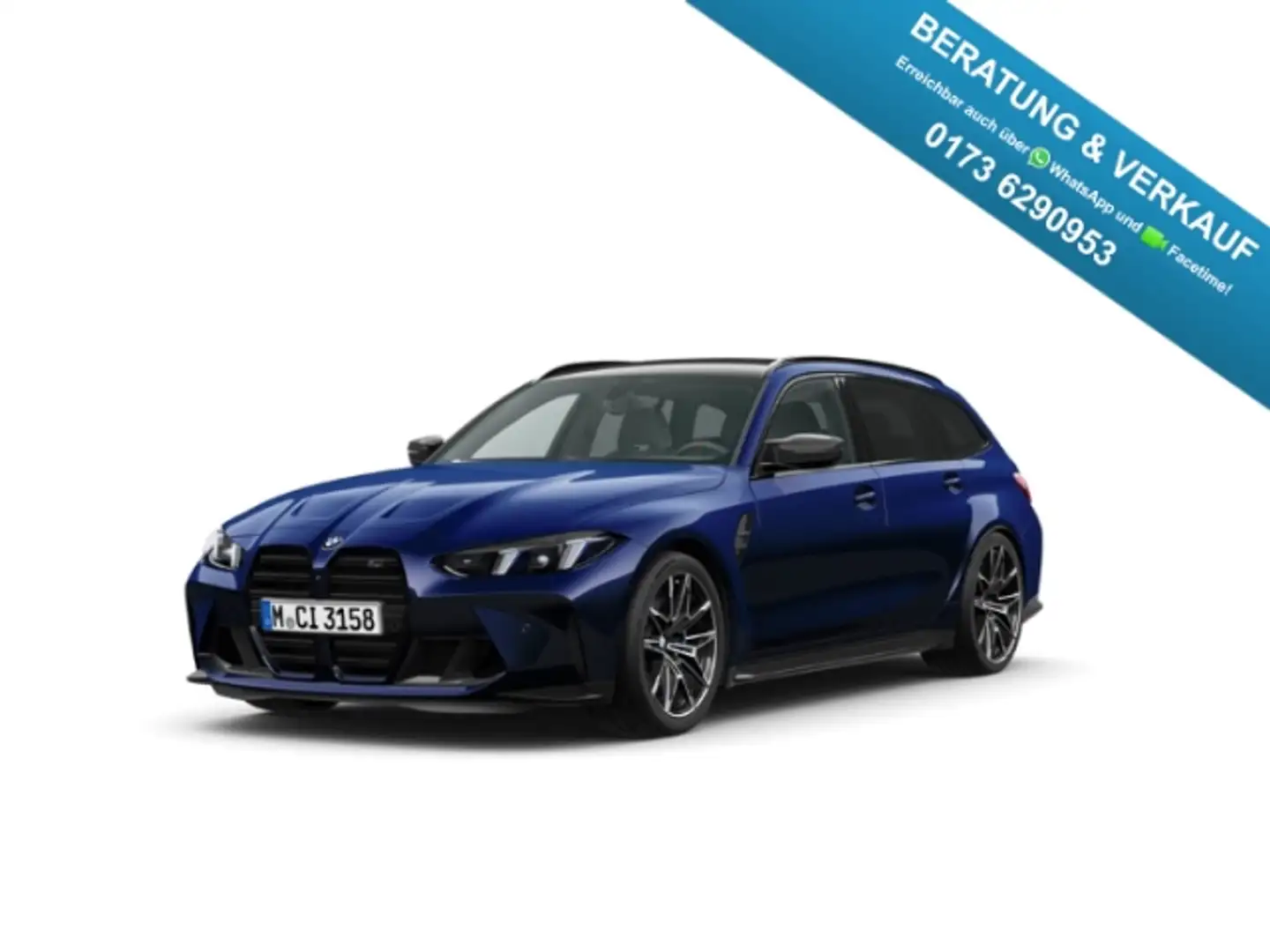 BMW M3 Competition Touring mit M x Sportpaket HUD AD Navi Blu/Azzurro - 1