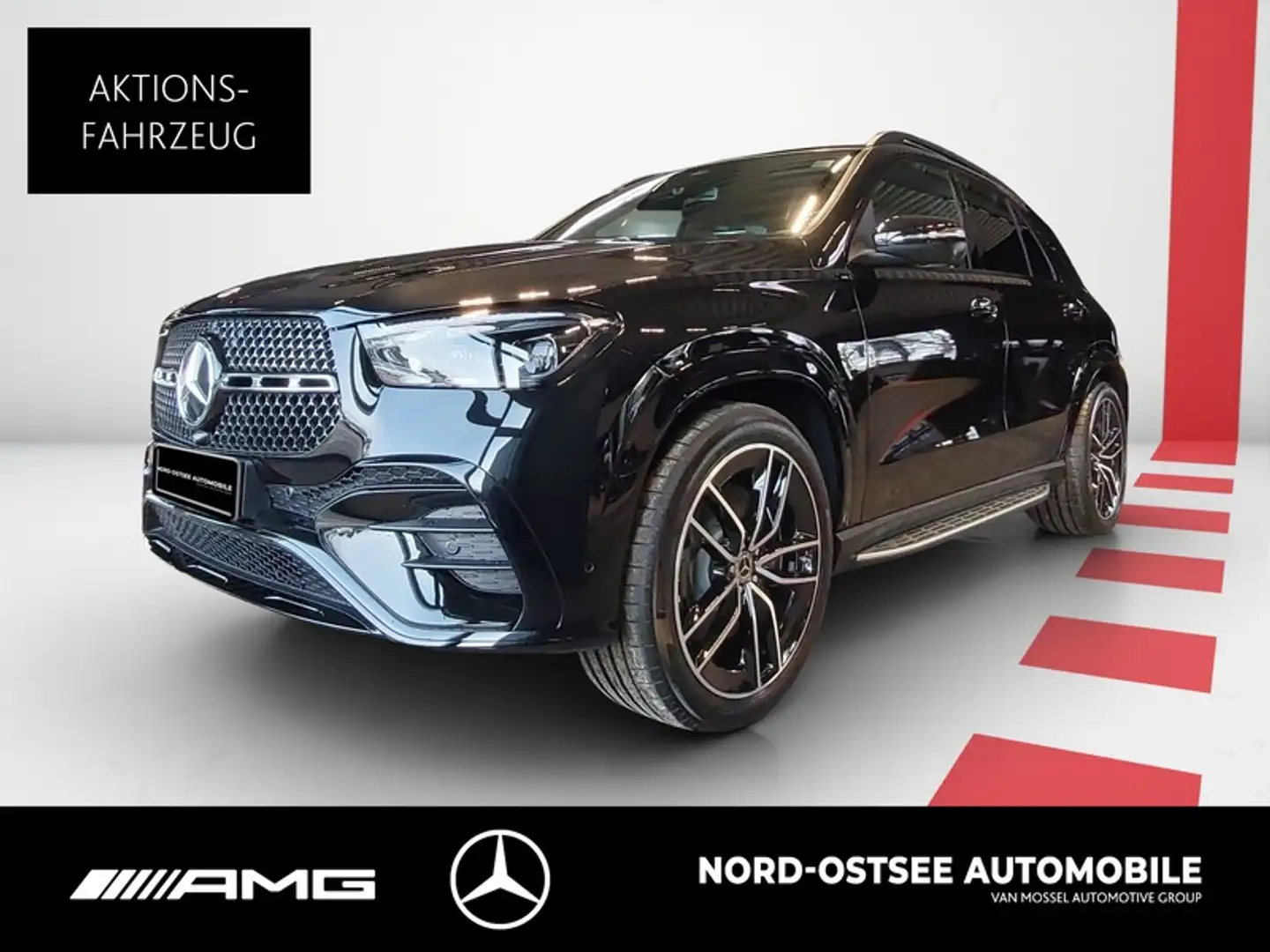 Mercedes-Benz GLE 450 d 4m AMG NIGHT PANO AHK STANDHZG 22-ZOLL Schwarz - 1